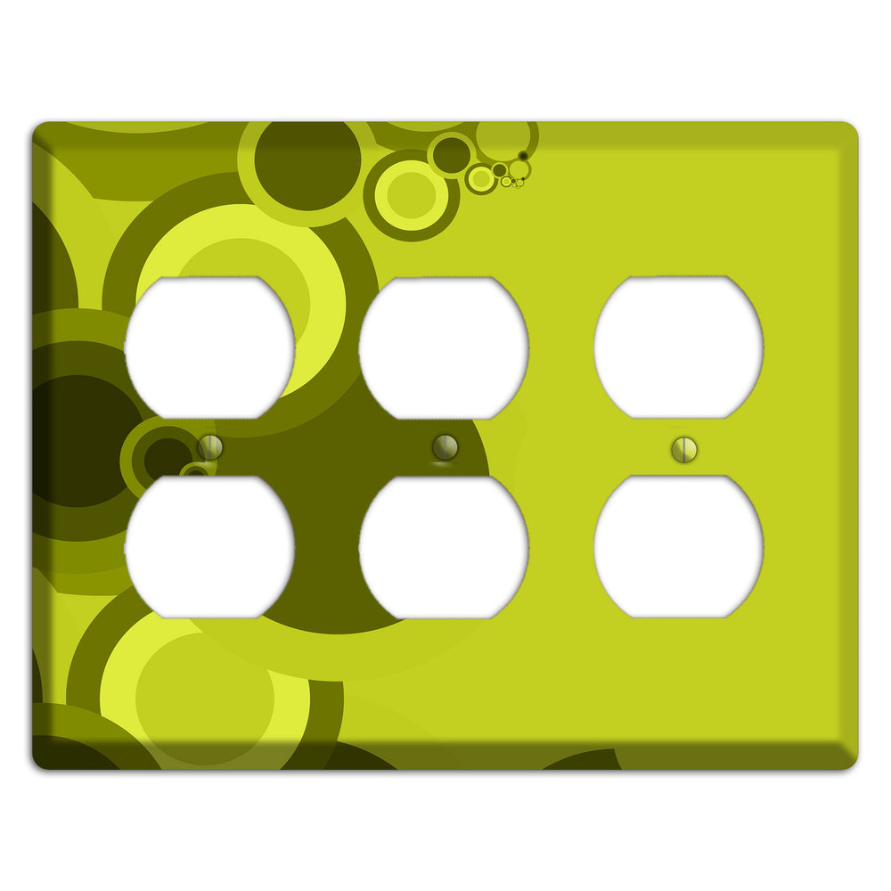 Green Circles 3 Duplex Wallplate