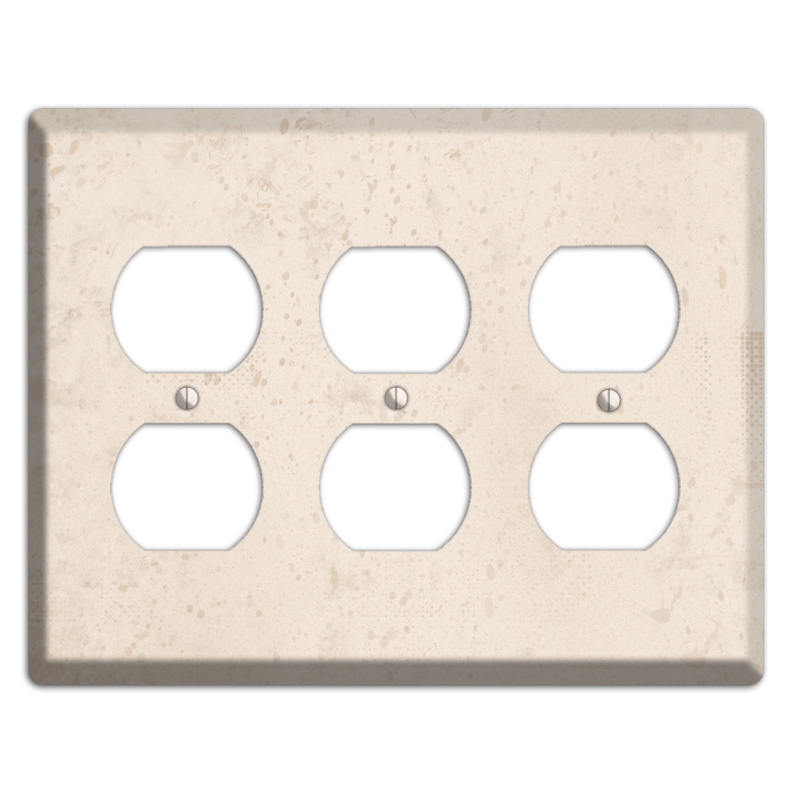 Bone Neutral Texture 3 Duplex Wallplate