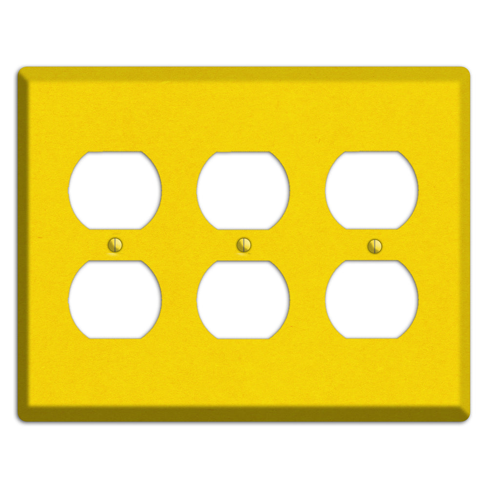 Tangerine Yellow Kraft 3 Duplex Wallplate