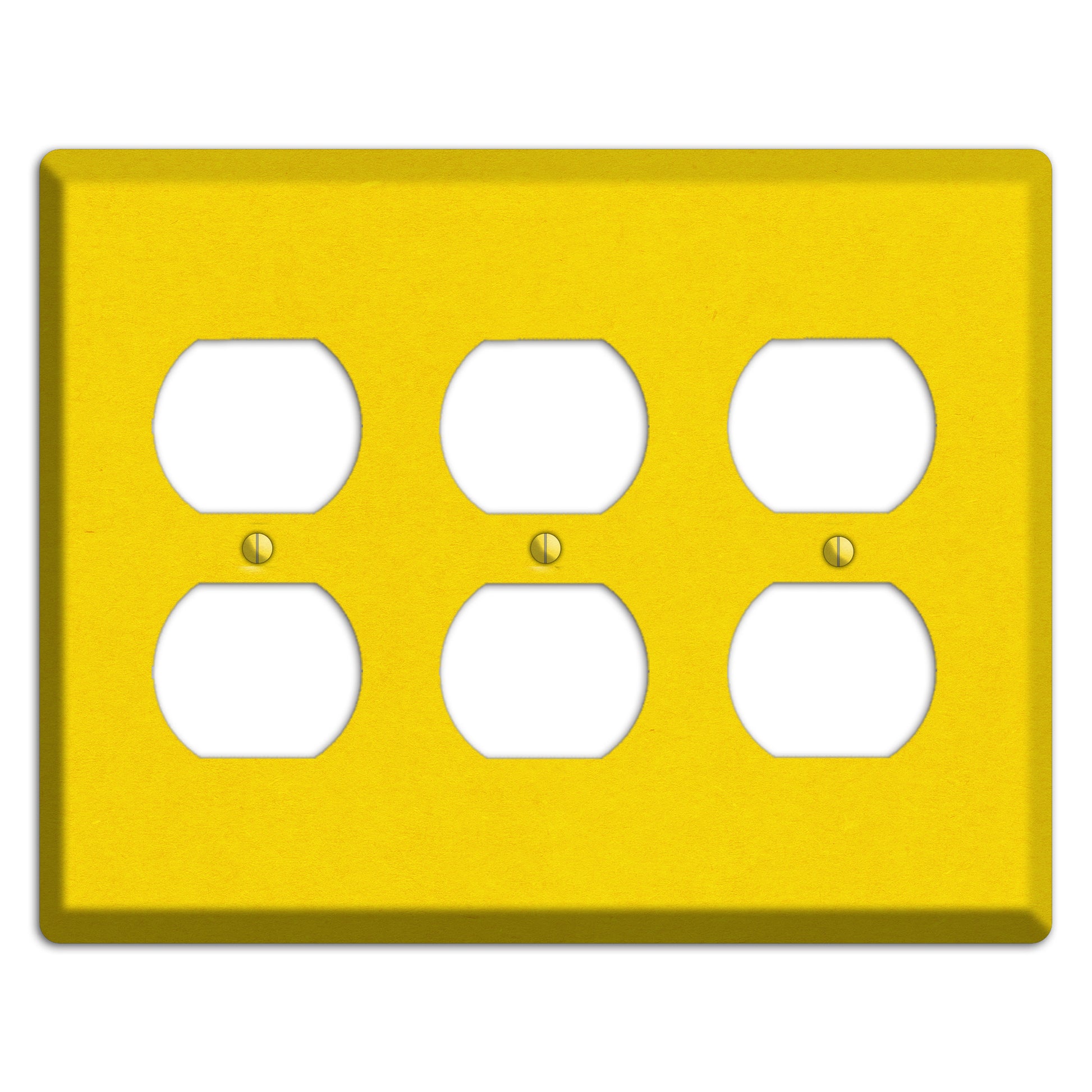 Tangerine Yellow Kraft 3 Duplex Wallplate