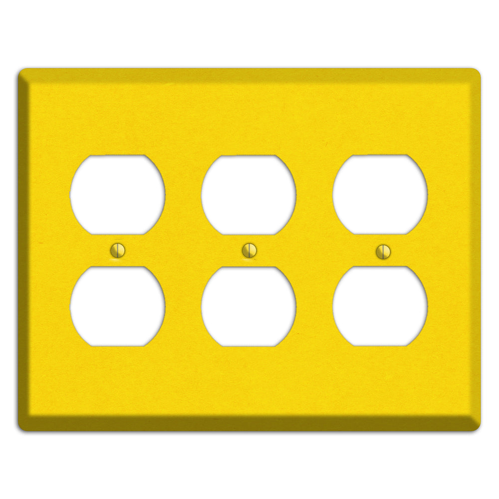 Moon Yellow Kraft 3 Duplex Wallplate