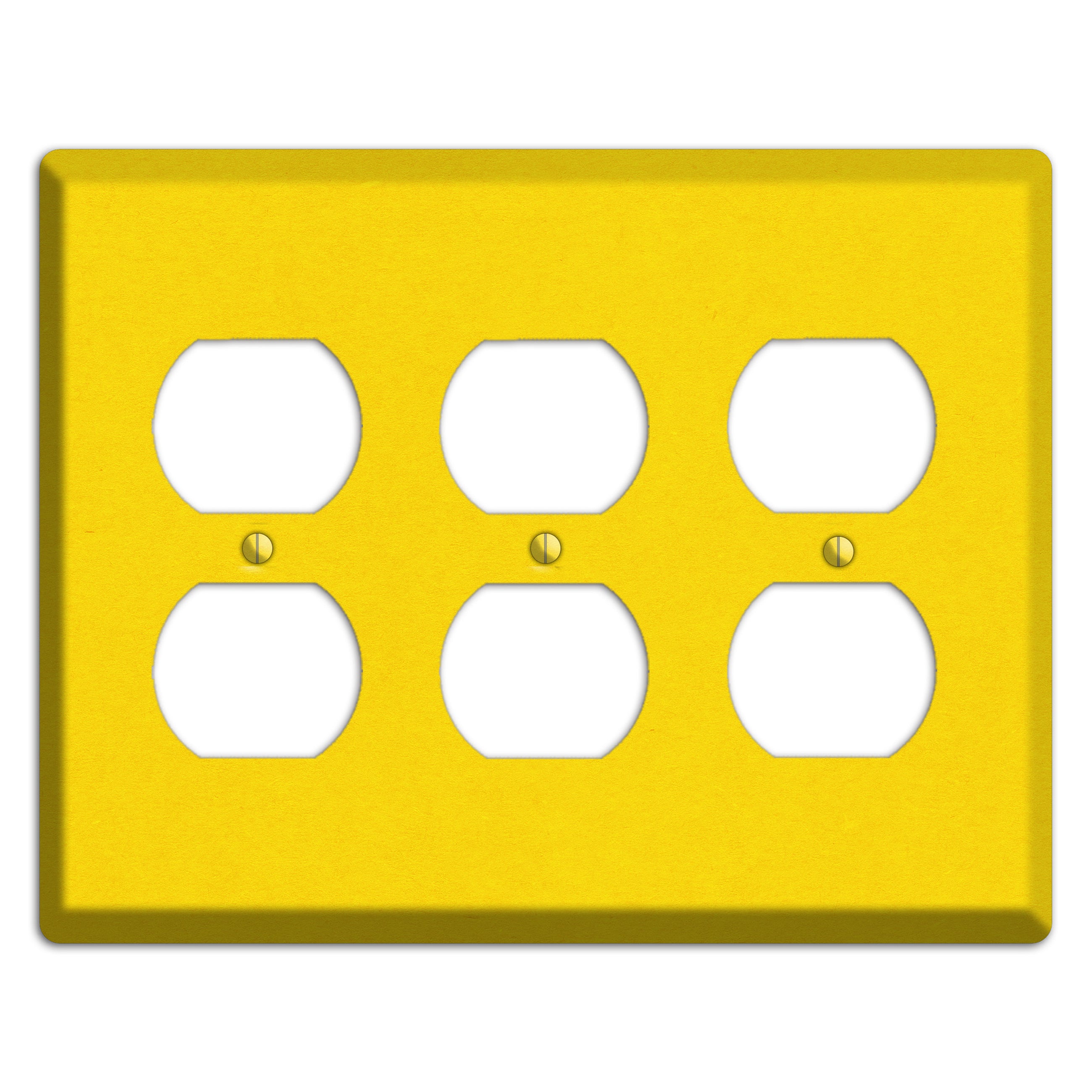 Moon Yellow Kraft 3 Duplex Wallplate