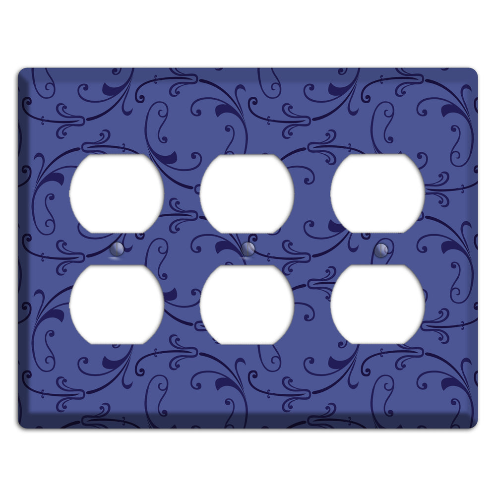 Green and Brown Argyle 3 Duplex Wallplate