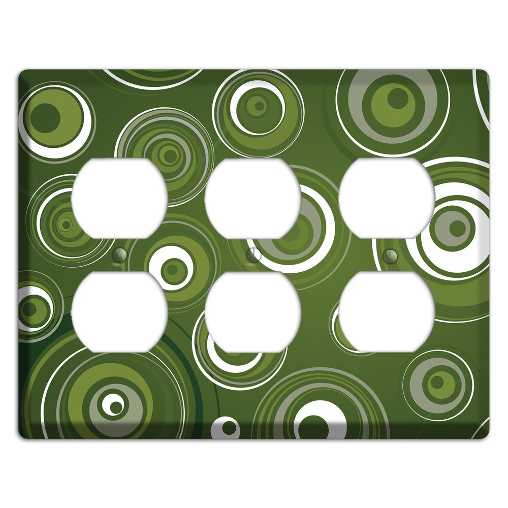 Green Circles 3 Duplex Wallplate
