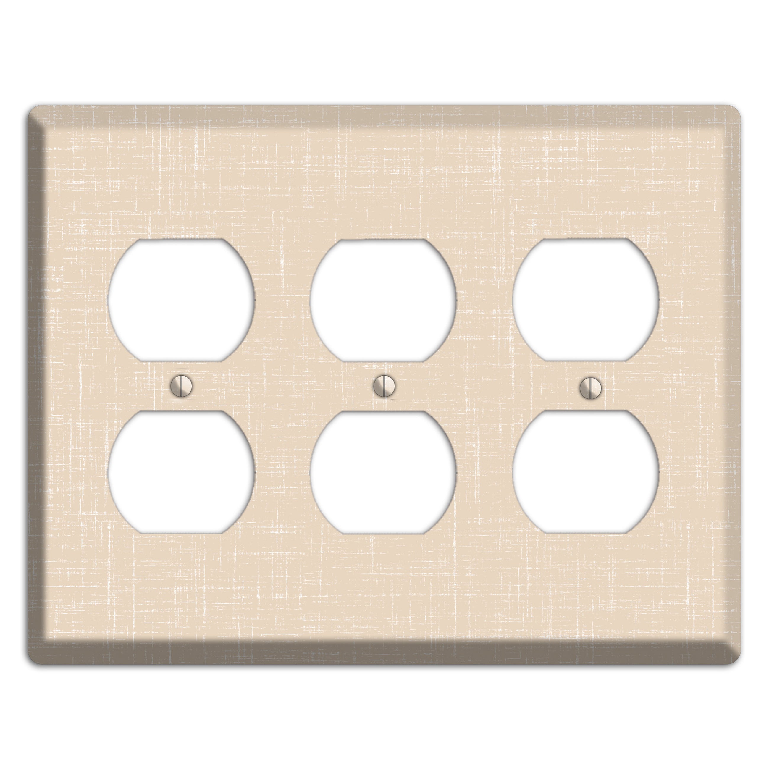 Double Spanish White Neutral Texture 3 Duplex Wallplate