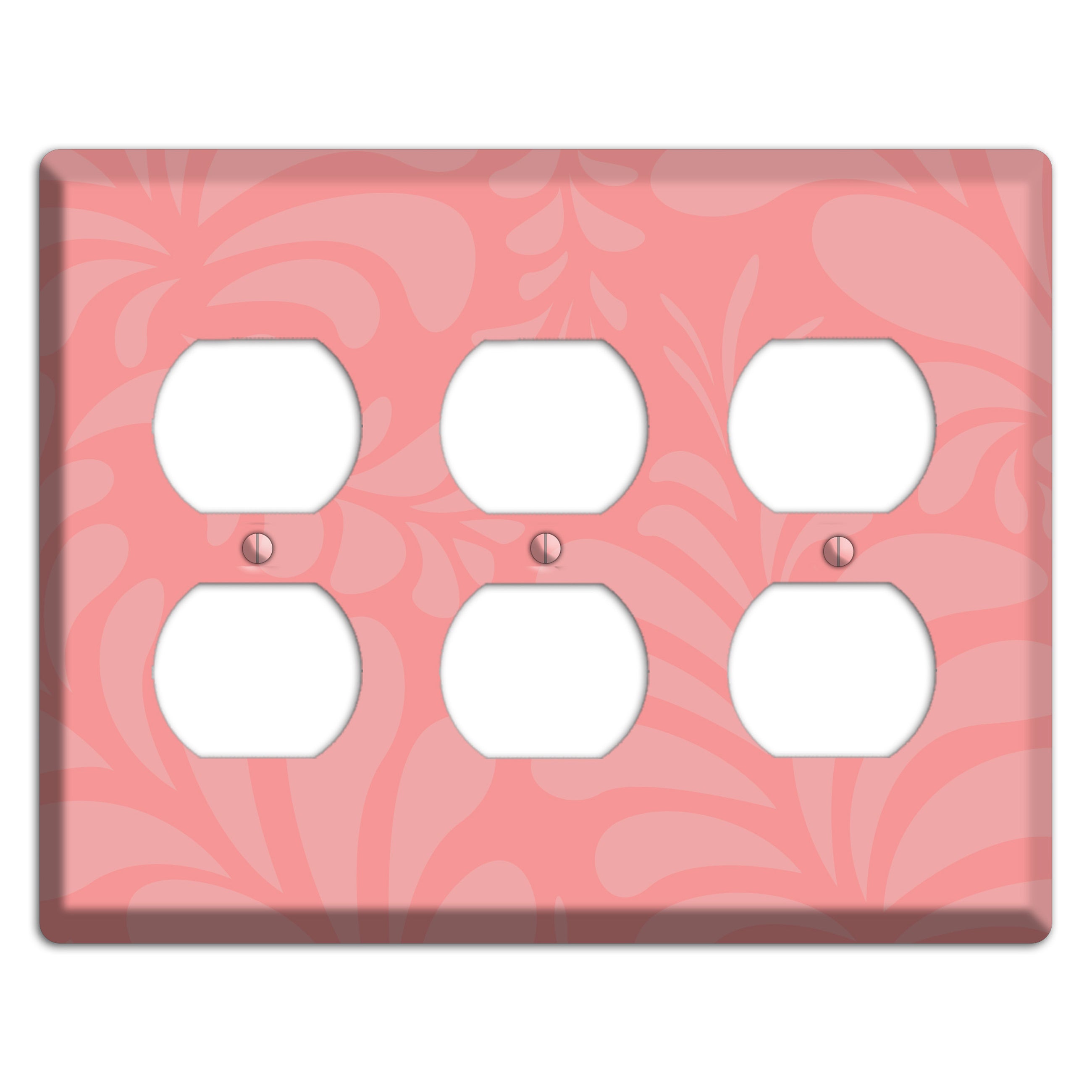 Pink Herati 3 Duplex Wallplate