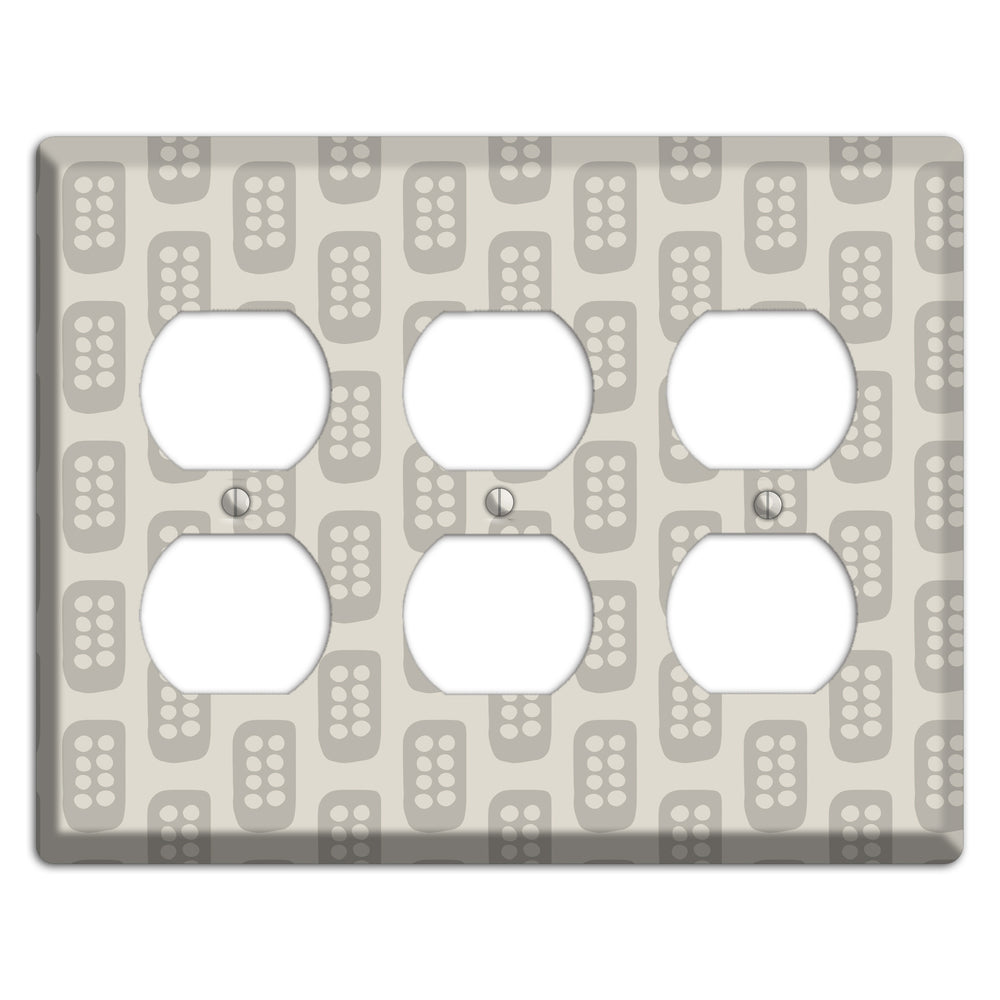 Simple Scandanavian Style EE 3 Duplex Wallplate