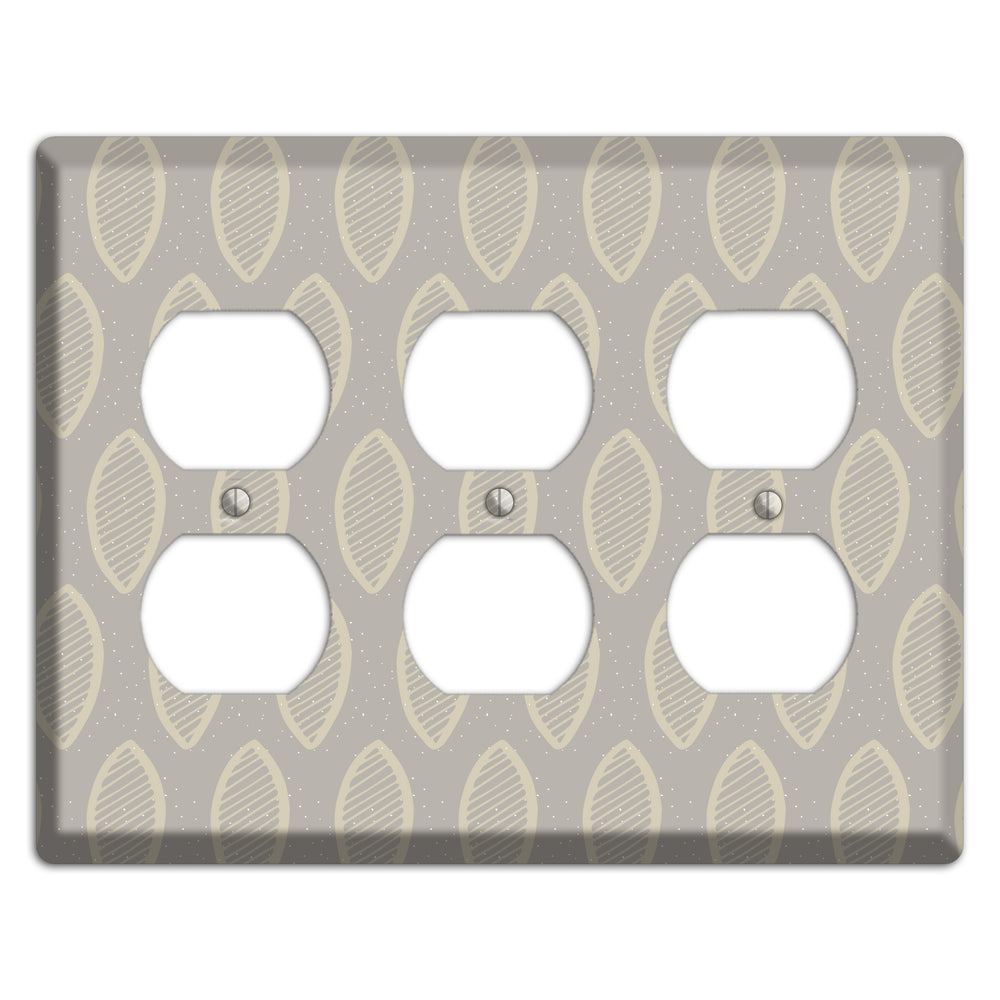Simple Scandanavian Style W 3 Duplex Wallplate
