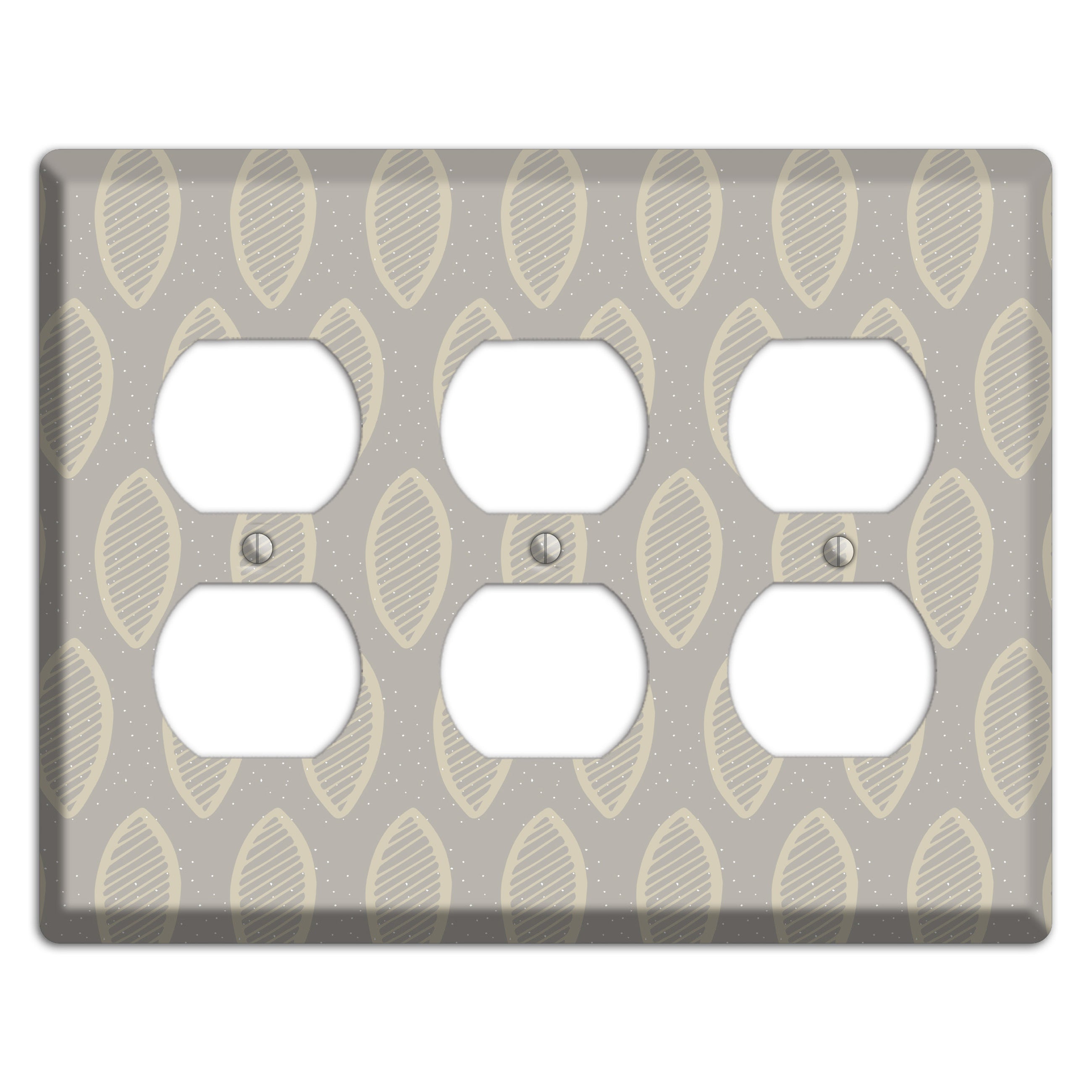 Simple Scandanavian Style W 3 Duplex Wallplate