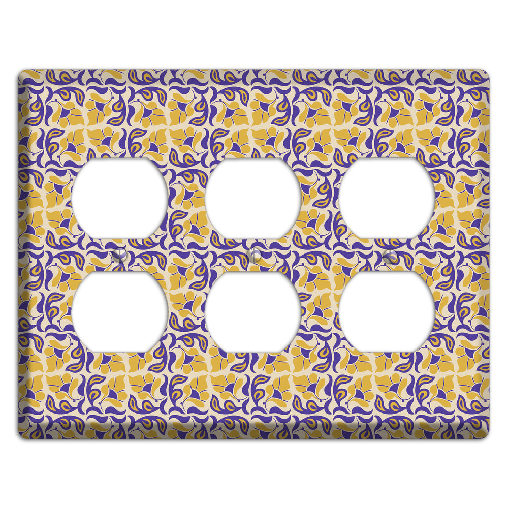 Nouveau Floral 3 Duplex Wallplate