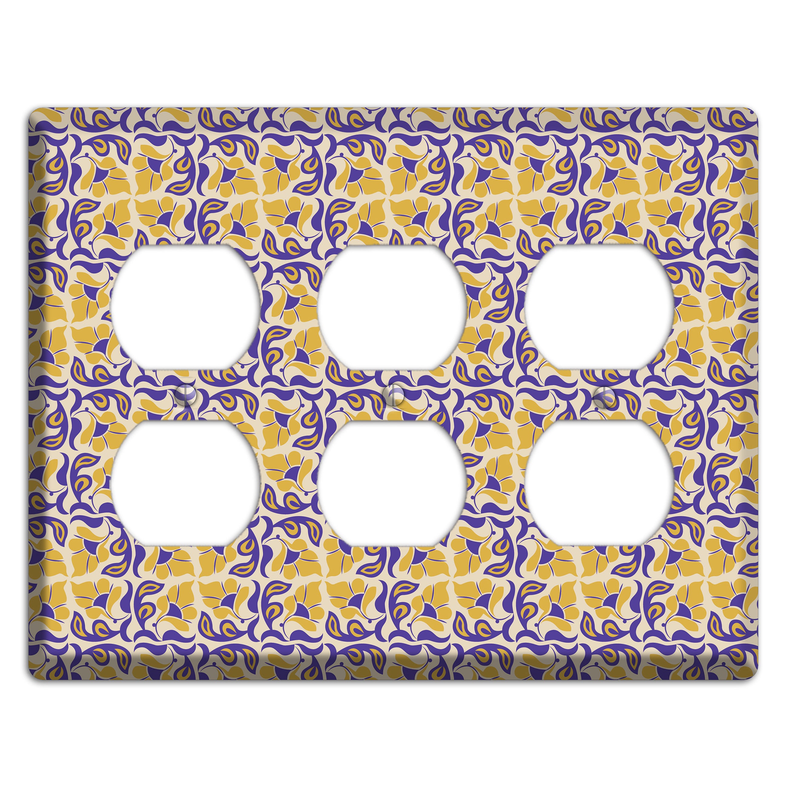Nouveau Floral 3 Duplex Wallplate
