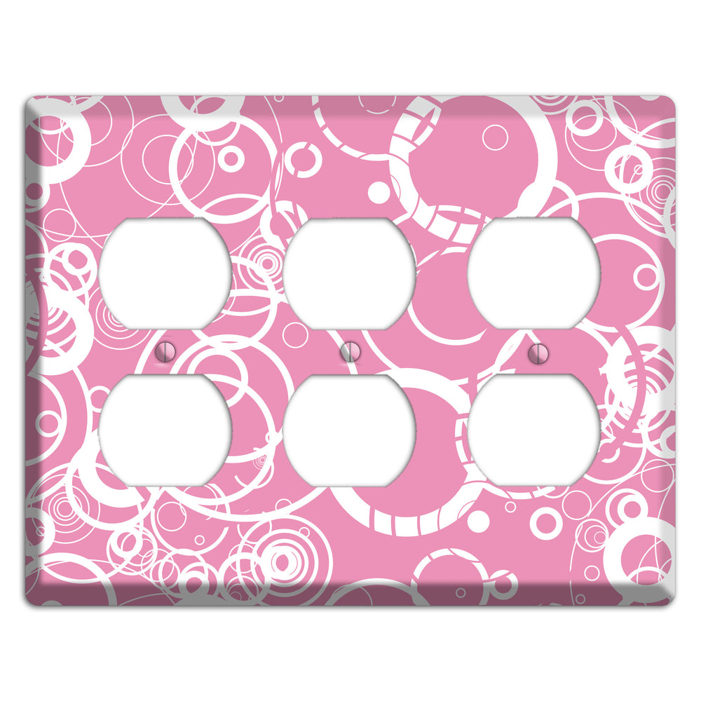 Light Pink Circles 3 Duplex Wallplate