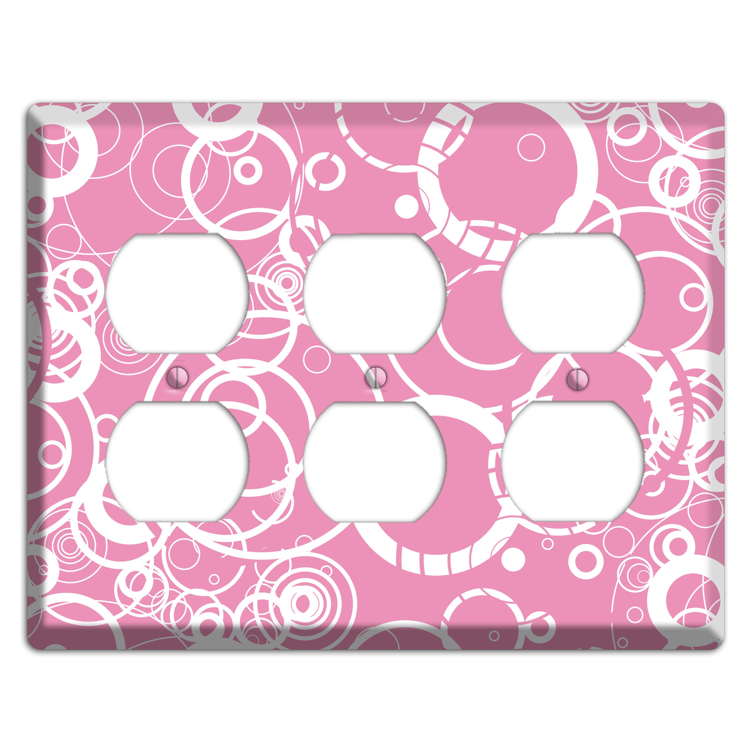 Light Pink Circles 3 Duplex Wallplate