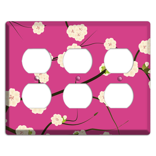 Pink Cherry Blossoms 2 3 Duplex Wallplate
