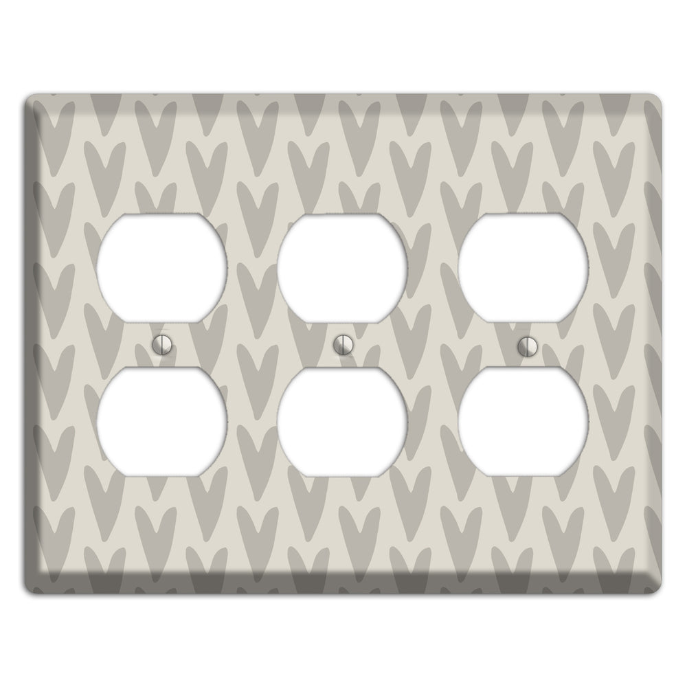 Simple Scandanavian Style I 3 Duplex Wallplate
