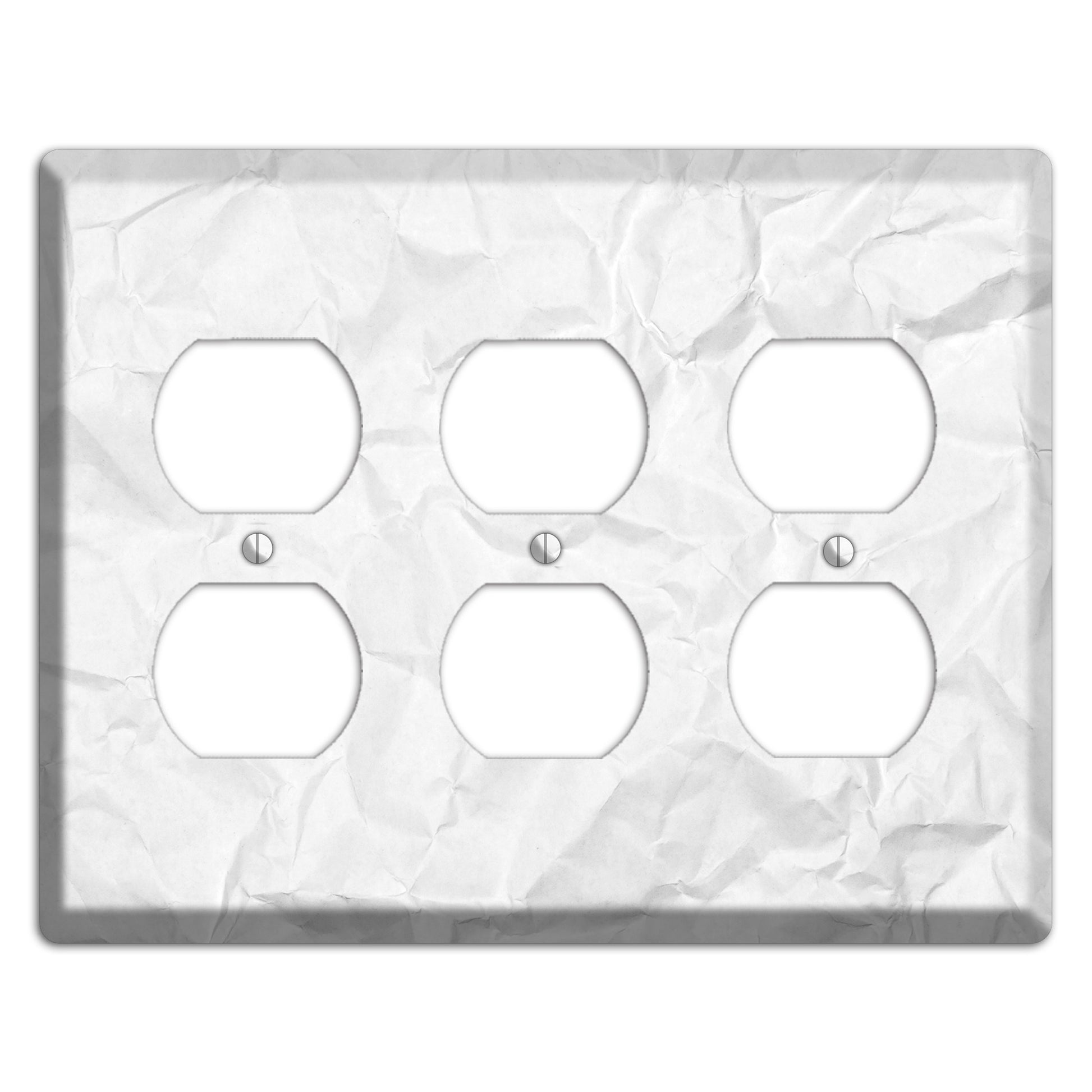 Concrete Crinkled Paper 3 Duplex Wallplate