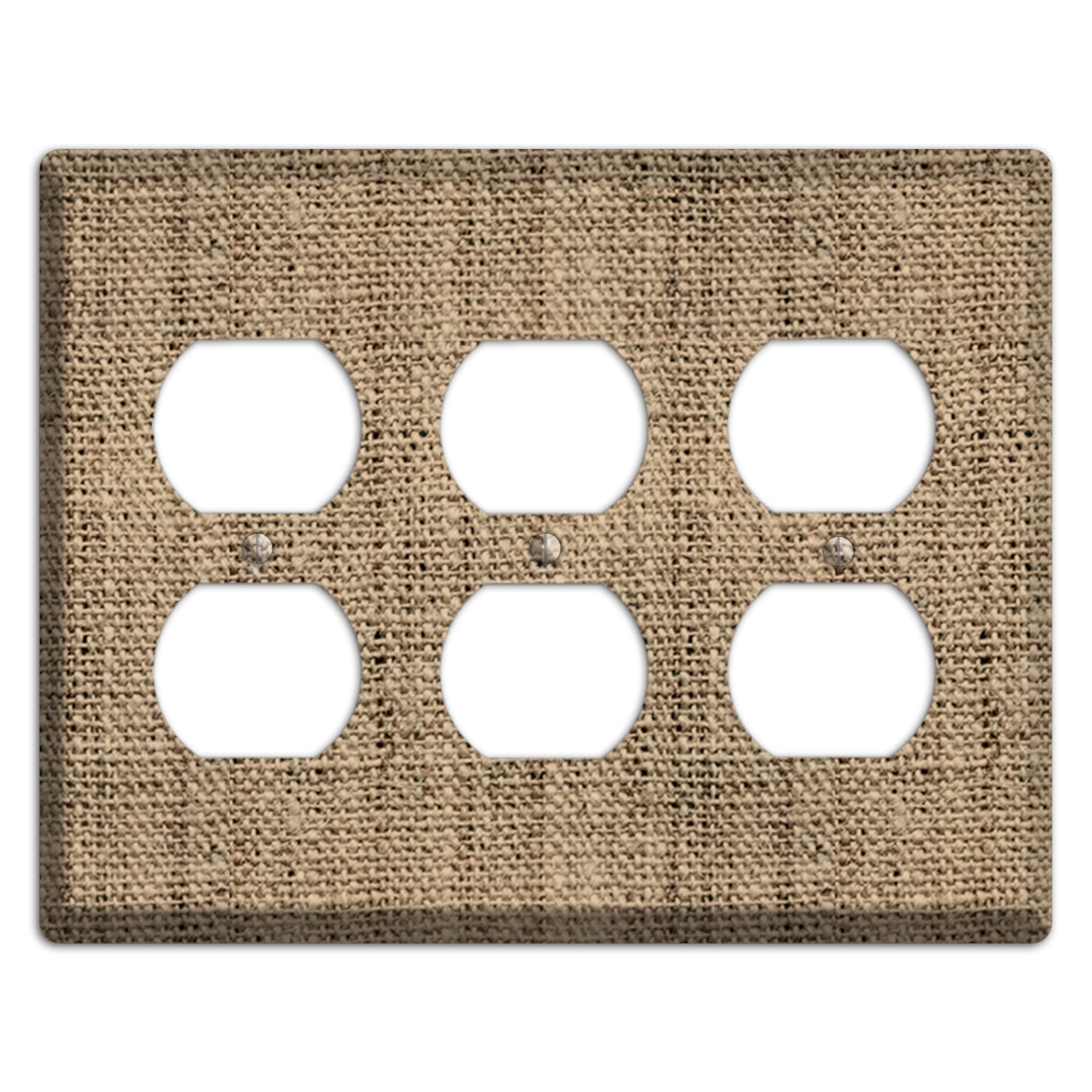 Donkey Brown Burlap 3 Duplex Wallplate