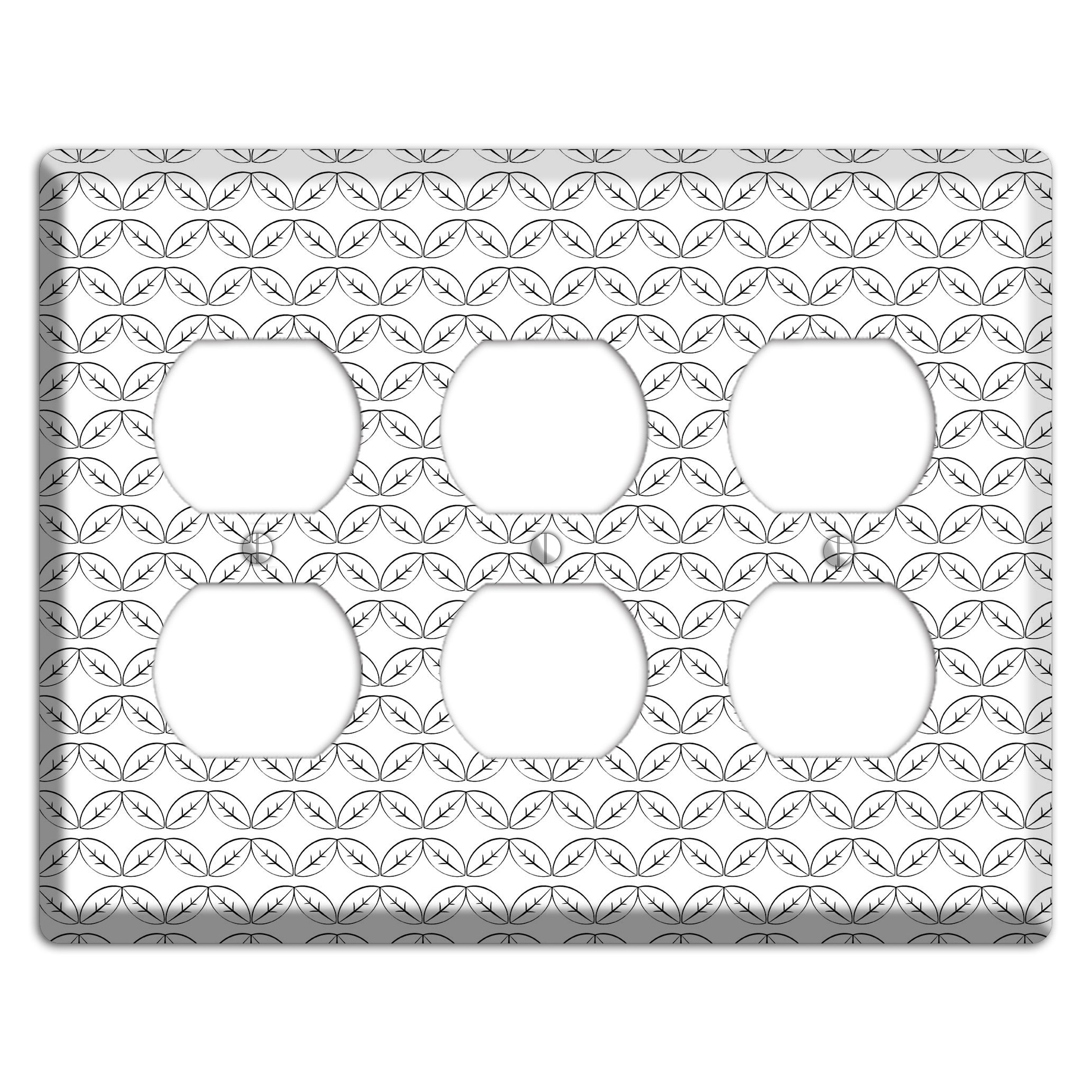 Leaves Style K 3 Duplex Wallplate