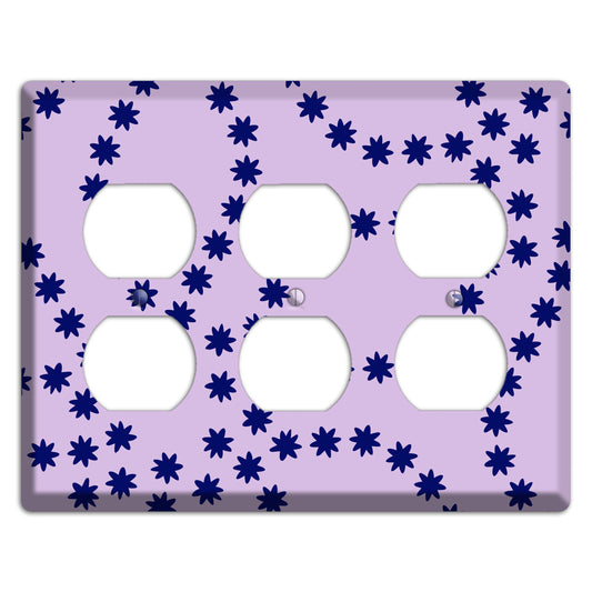 Lavender with Purple Constellation 3 Duplex Wallplate