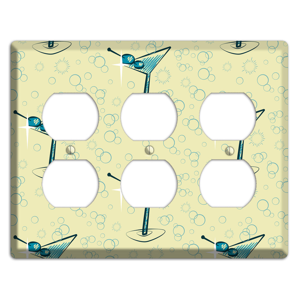 Yellow Martini 3 Duplex Wallplate