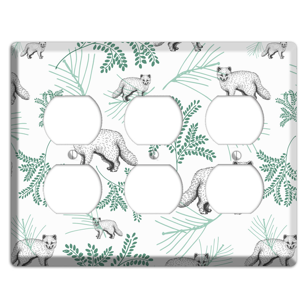 Wildlife Arctic Fox 3 Duplex Wallplate