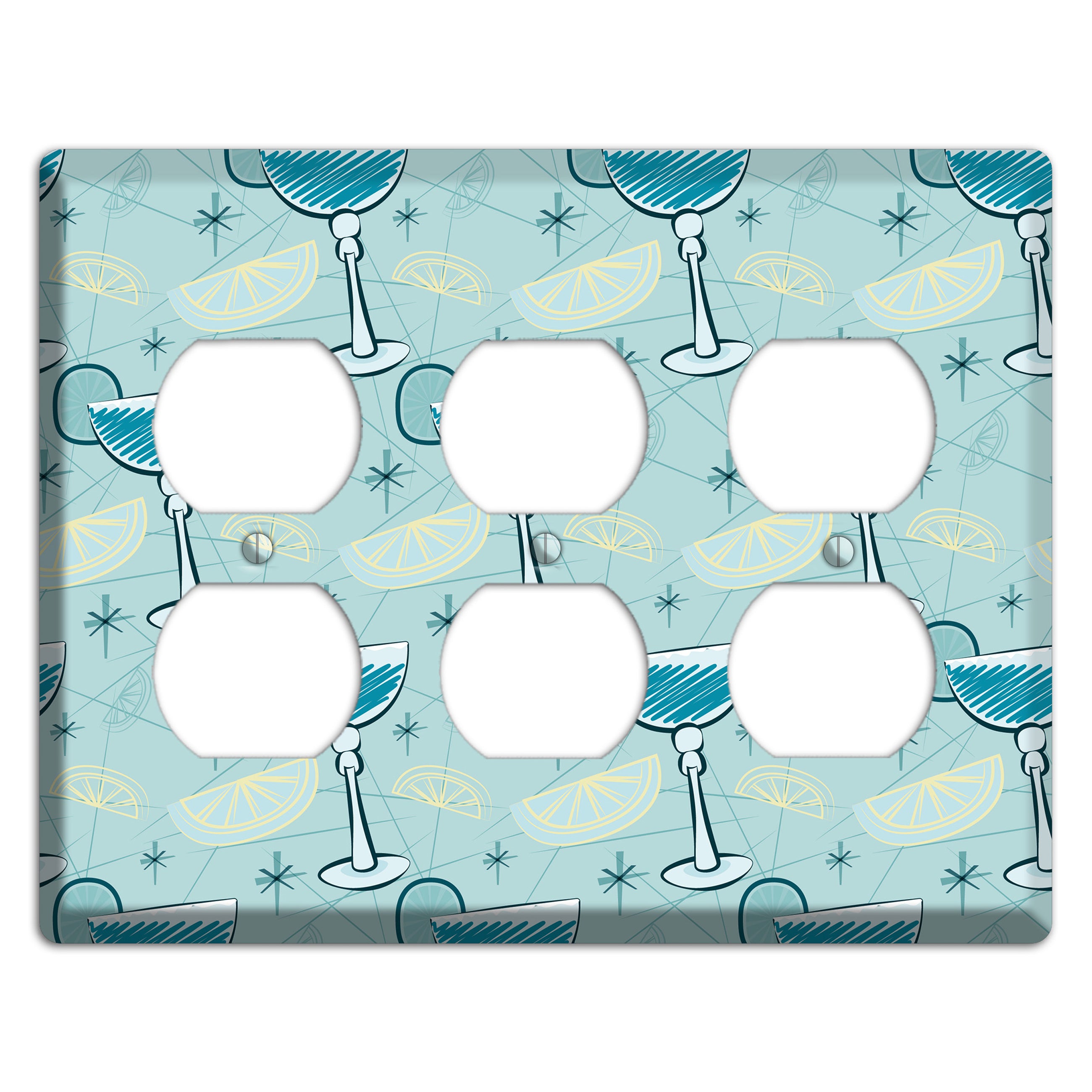 Cocktails 3 Duplex Wallplate