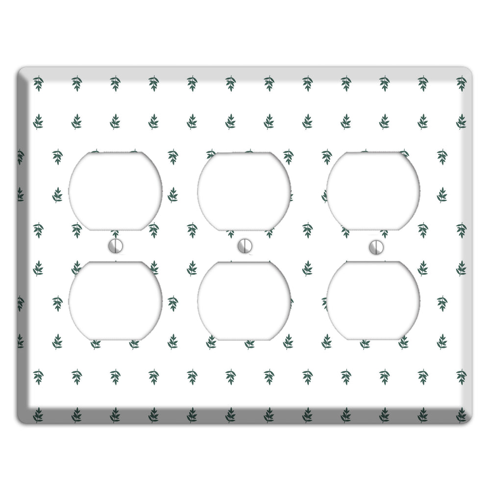 Leaves Style Y 3 Duplex Wallplate