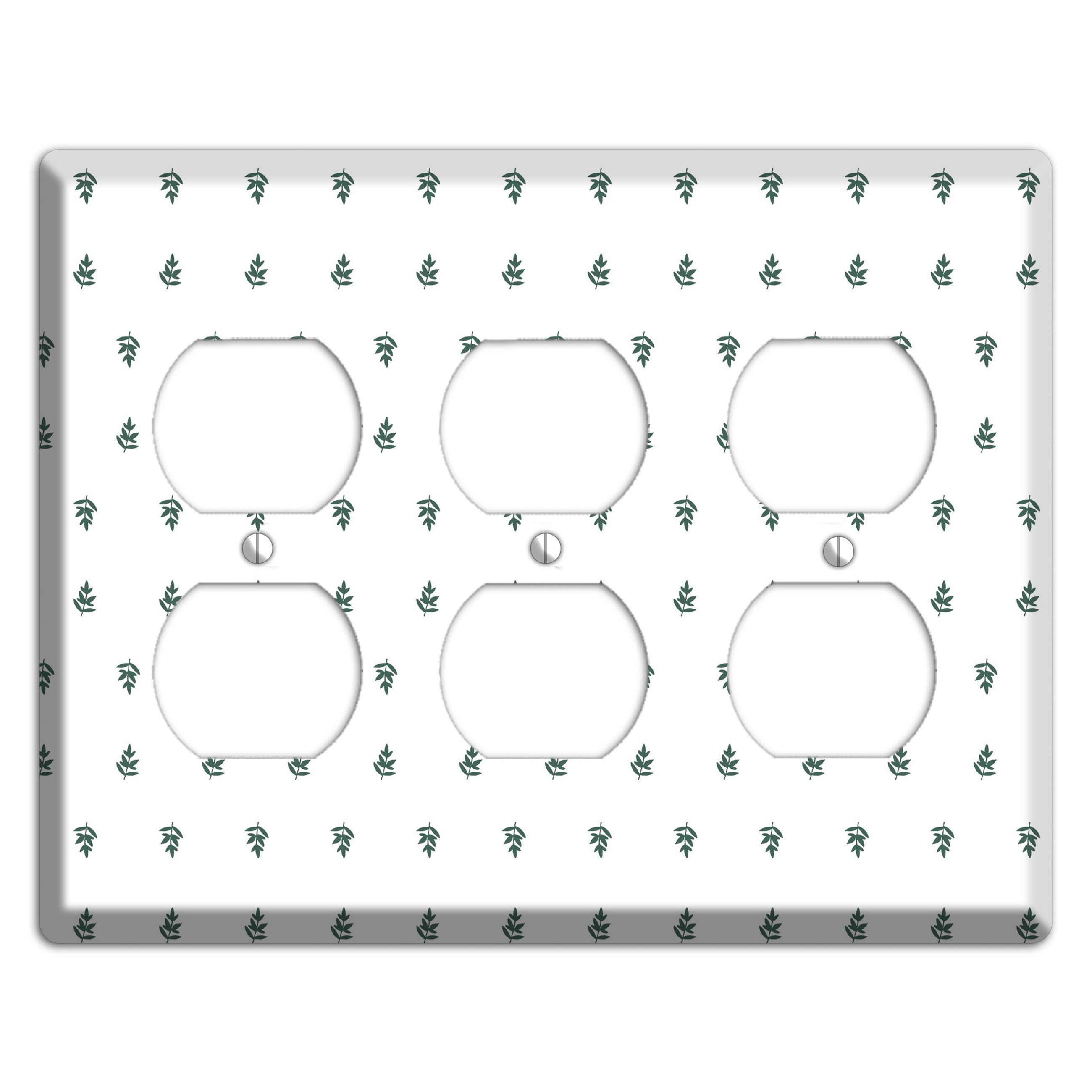 Leaves Style Y 3 Duplex Wallplate