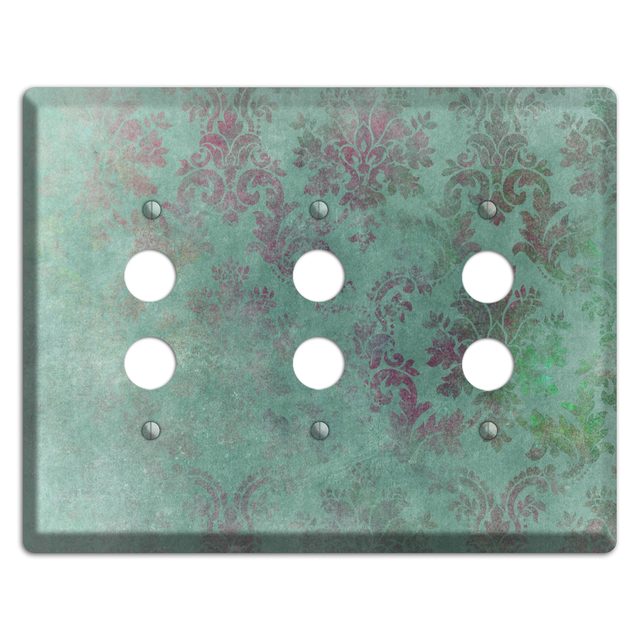 Corduroy Whimsical Damask 3 Pushbutton Wallplate