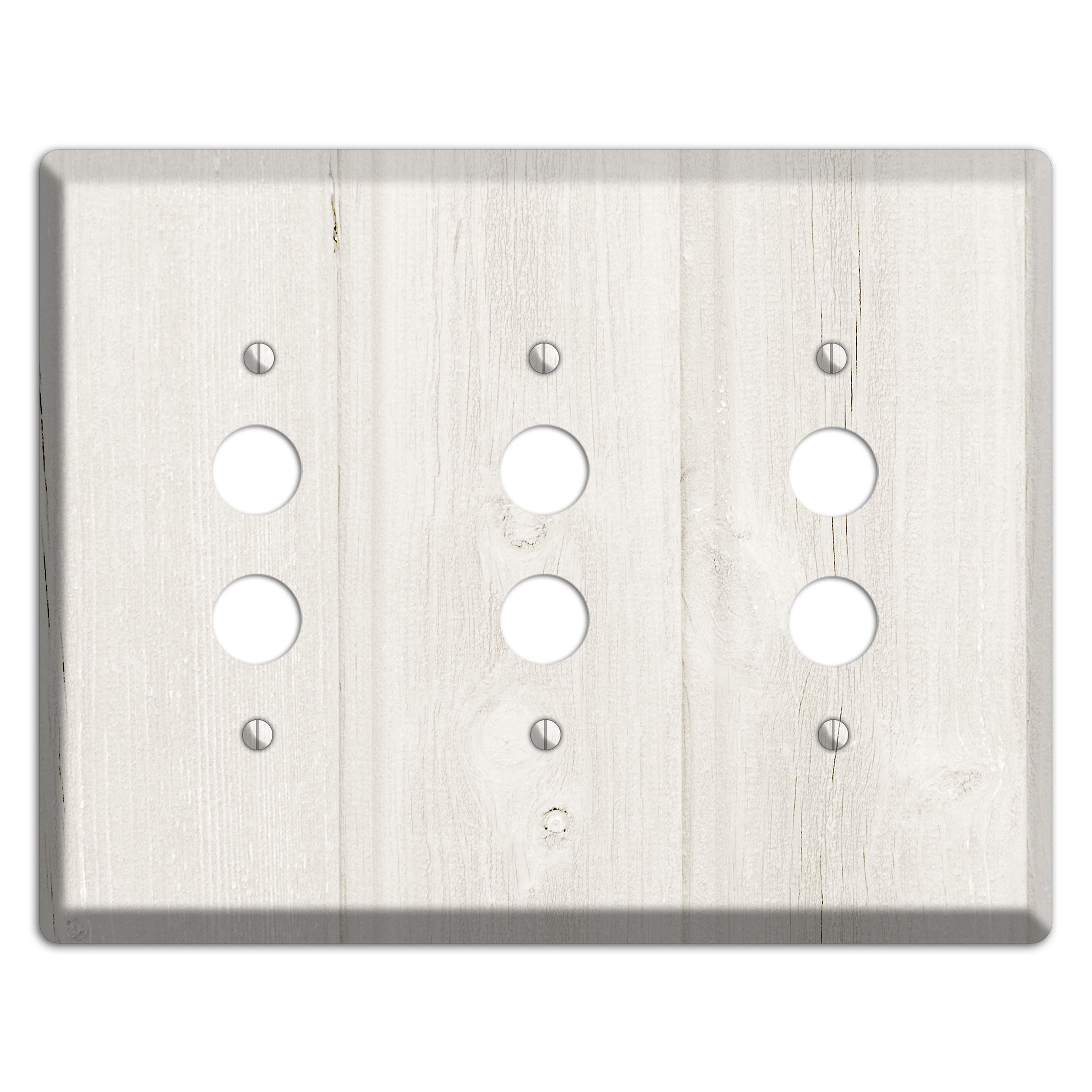 Spring Wood Antique 3 Pushbutton Wallplate