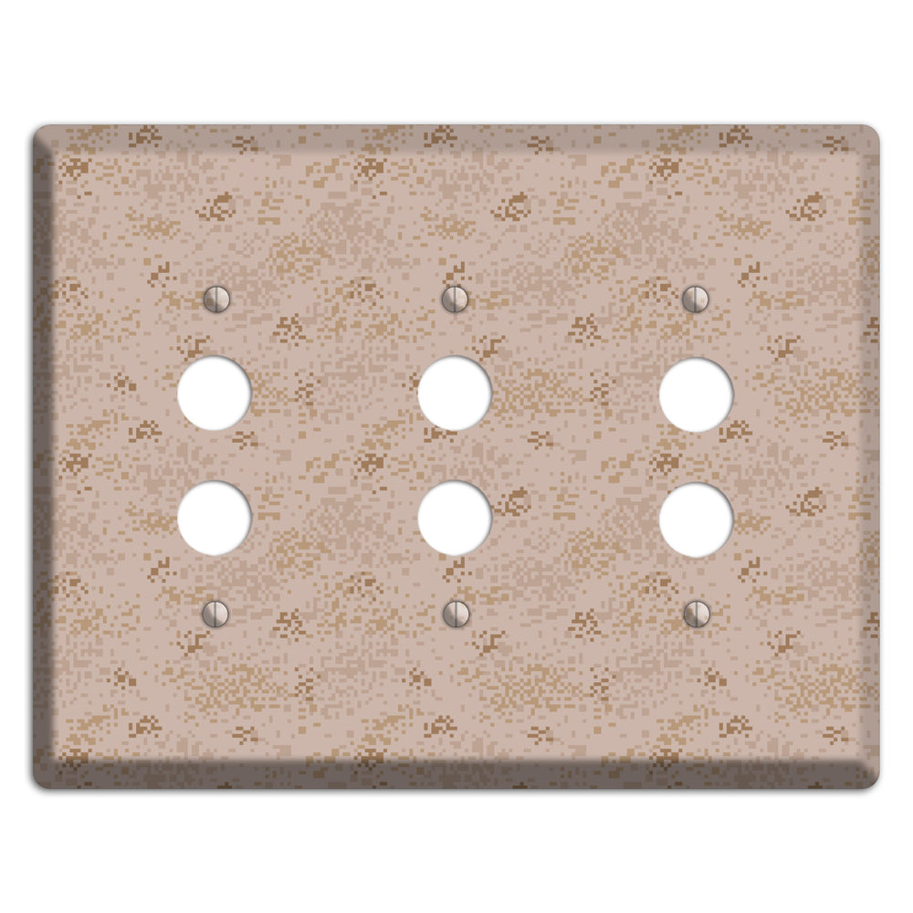 Marpat Desert Camo 3 Pushbutton Wallplate