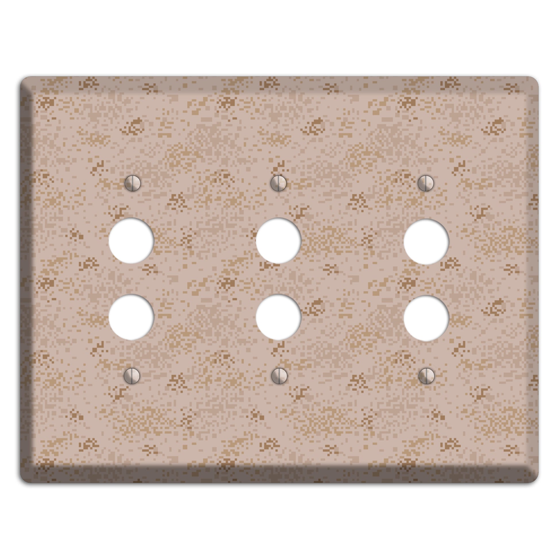 Marpat Desert Camo 3 Pushbutton Wallplate