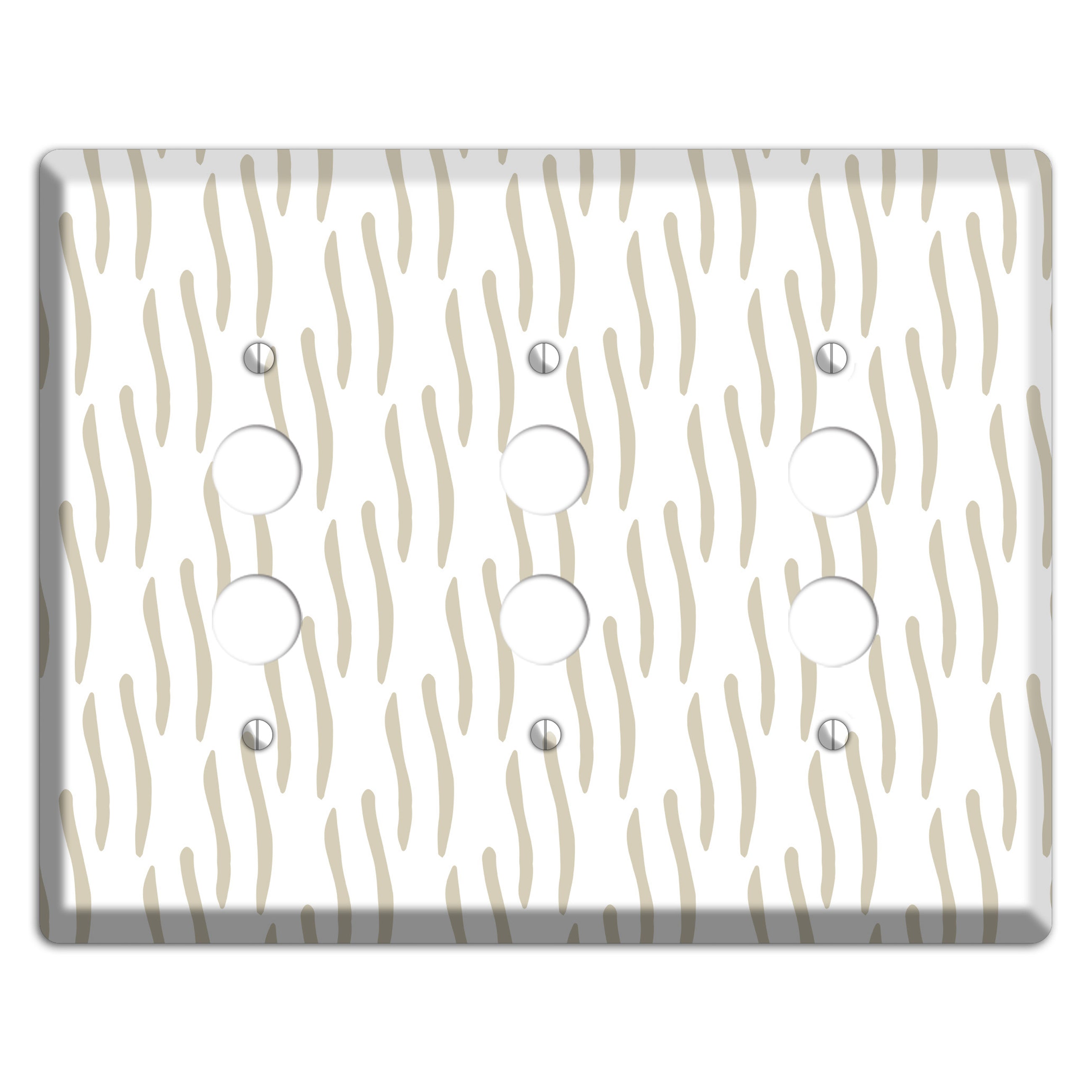 Simple Scandanavian Style J 3 Pushbutton Wallplate