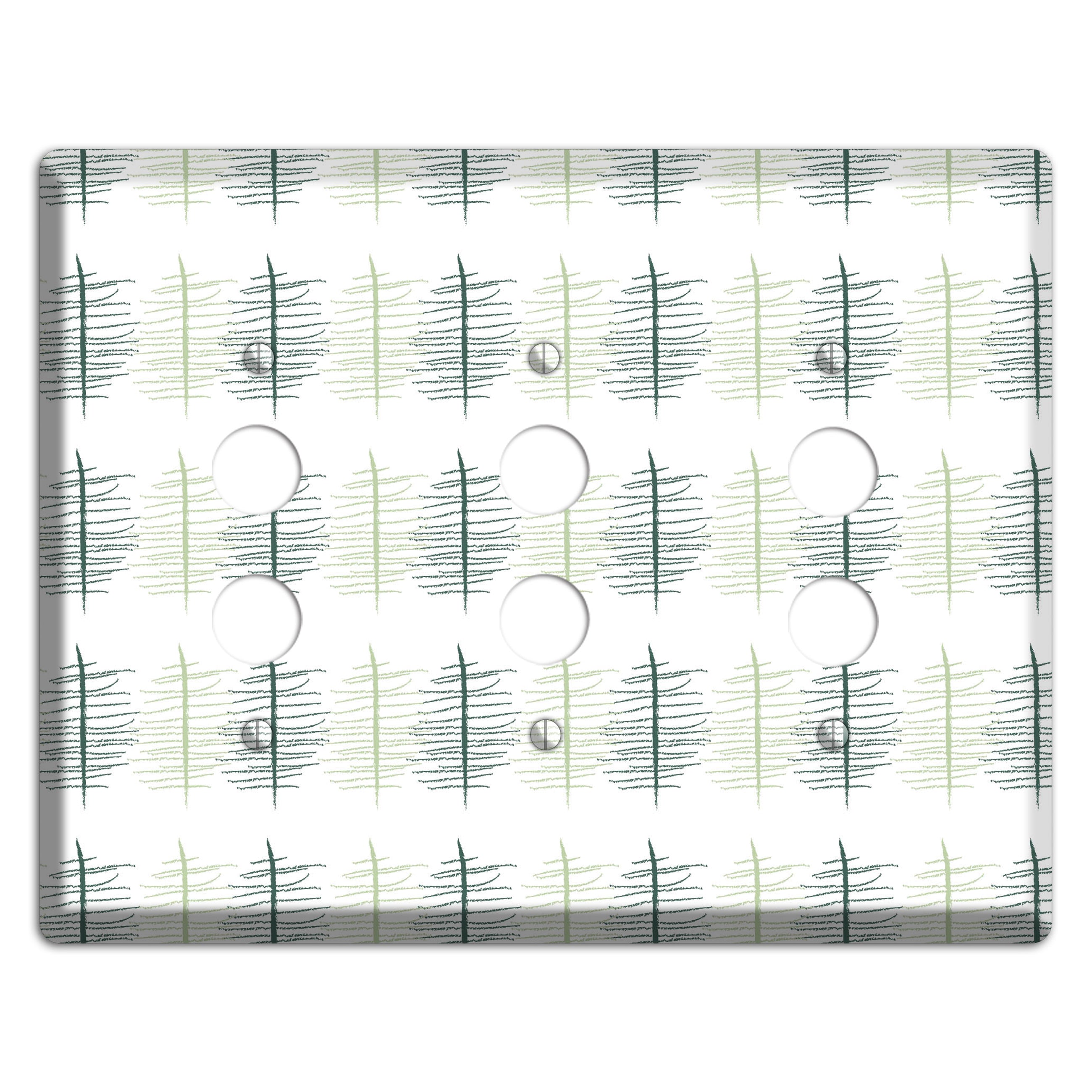 Leaves Style B 3 Pushbutton Wallplate
