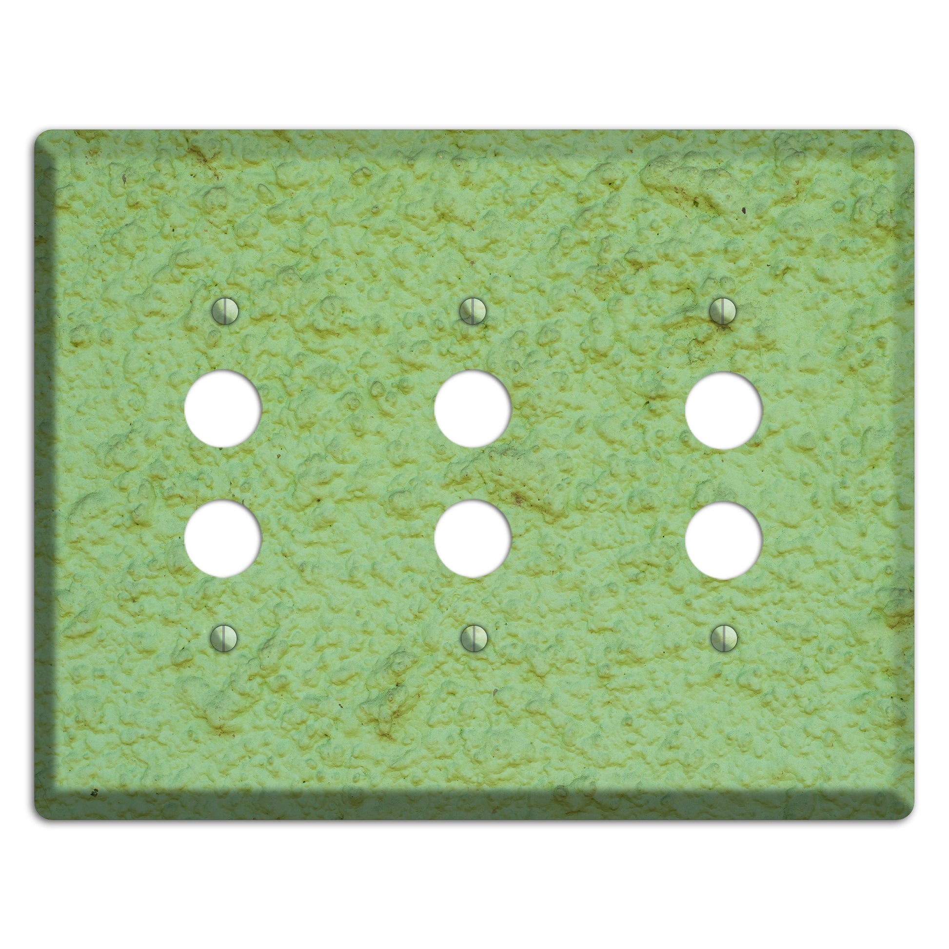 Green Concrete 3 Pushbutton Wallplate