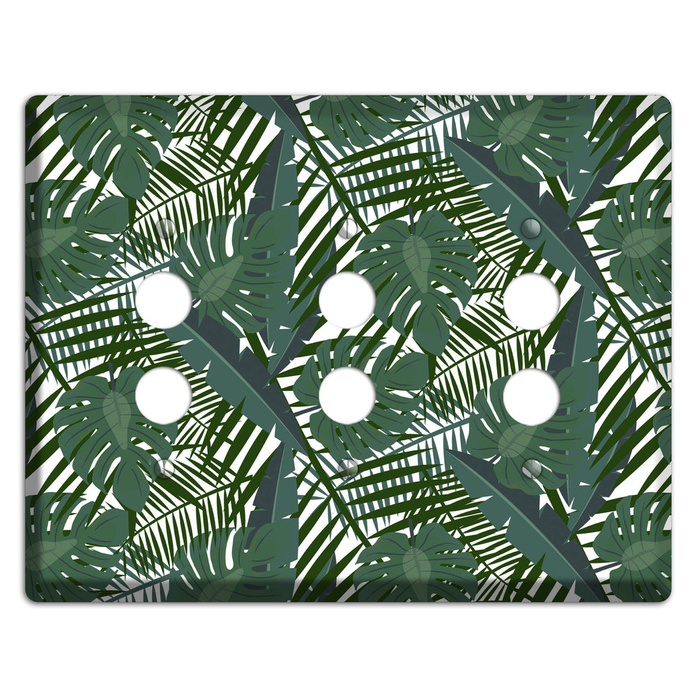 Leaves Style Q 3 Pushbutton Wallplate