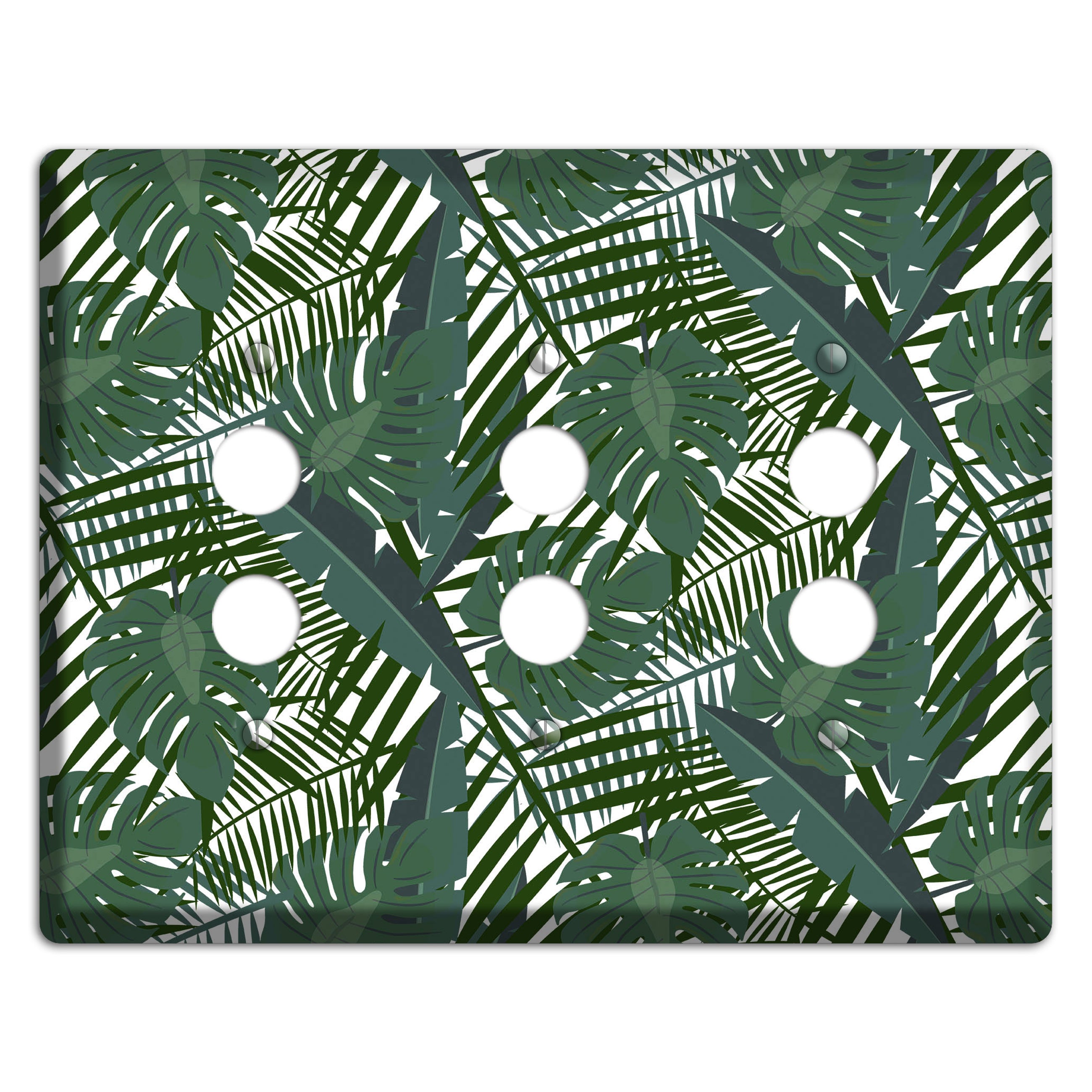Leaves Style Q 3 Pushbutton Wallplate