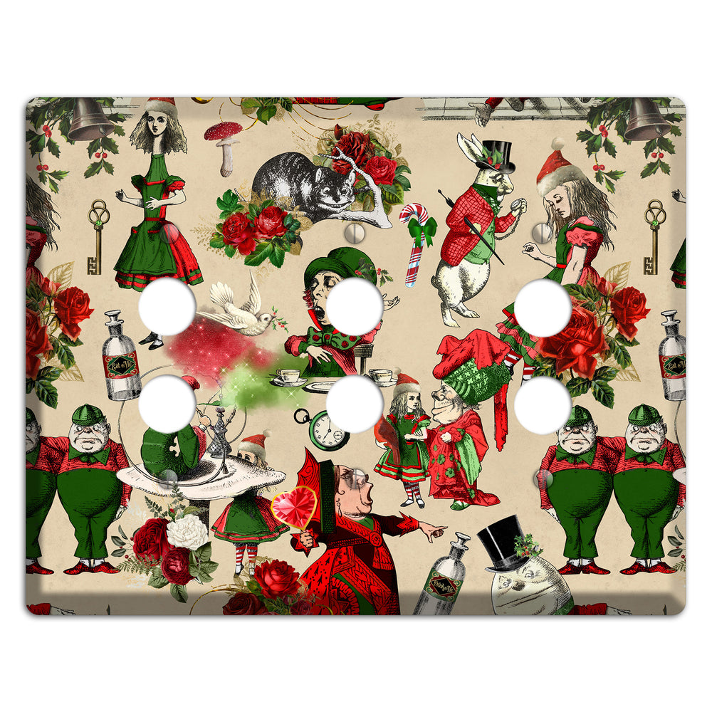 Holiday in Wonderland Characters 3 Pushbutton Wallplate