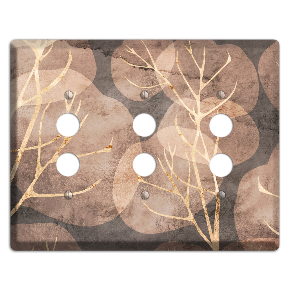Autumn Leaves 3 Pushbutton Wallplate