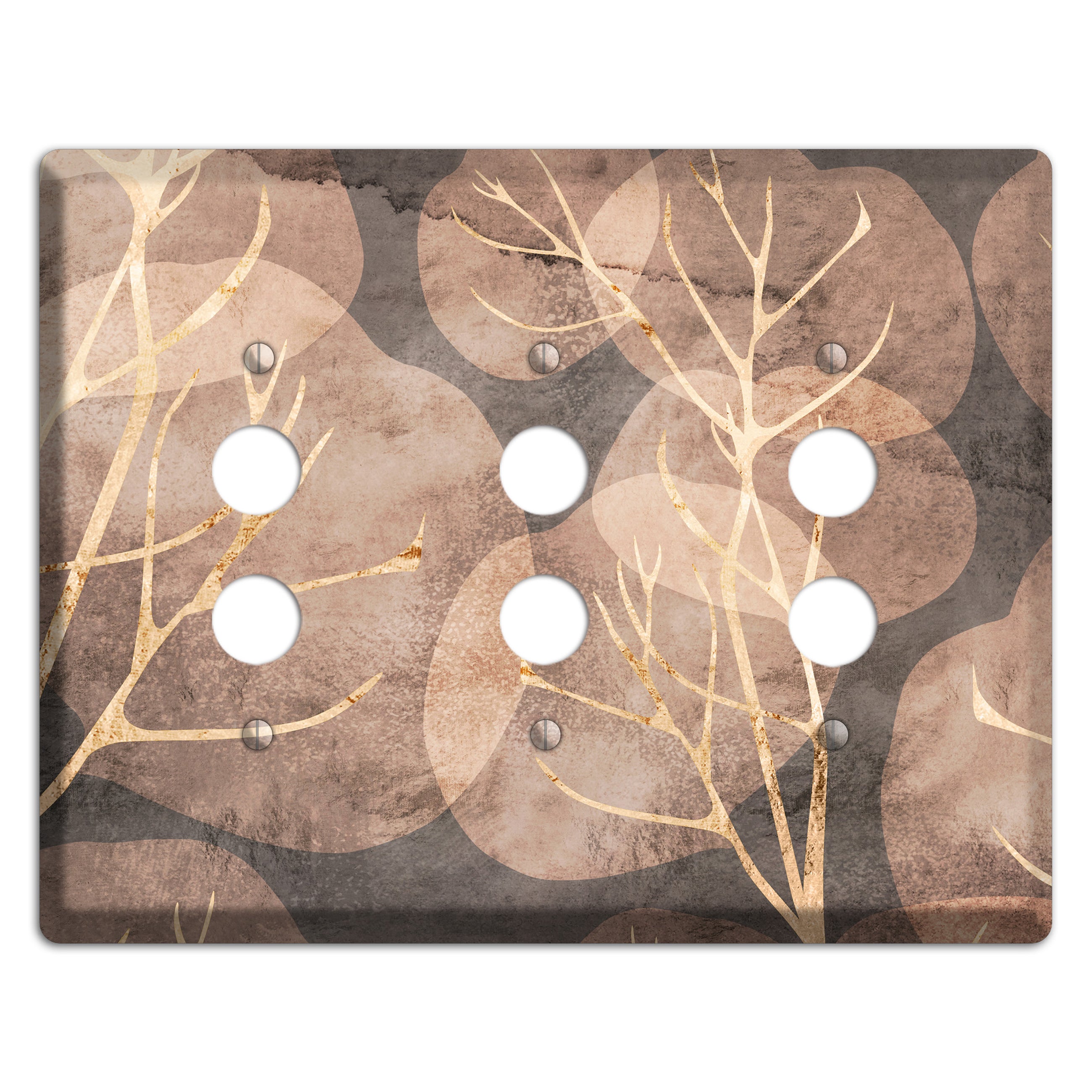 Autumn Leaves 3 Pushbutton Wallplate