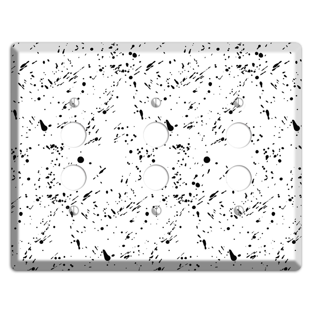 Ink Splash 10 3 Pushbutton Wallplate