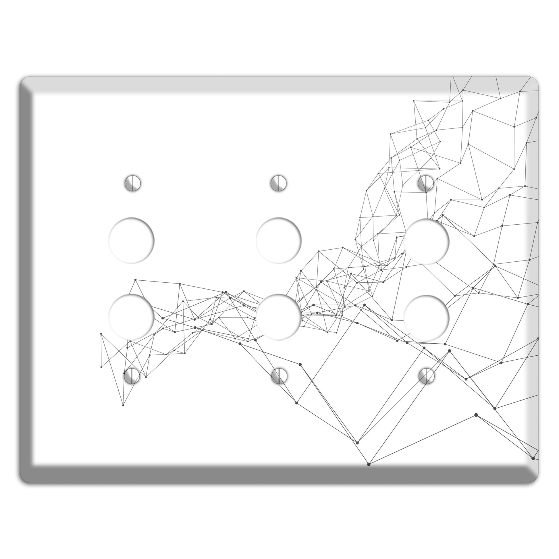 Ink Brushstrokes 7 3 Pushbutton Wallplate