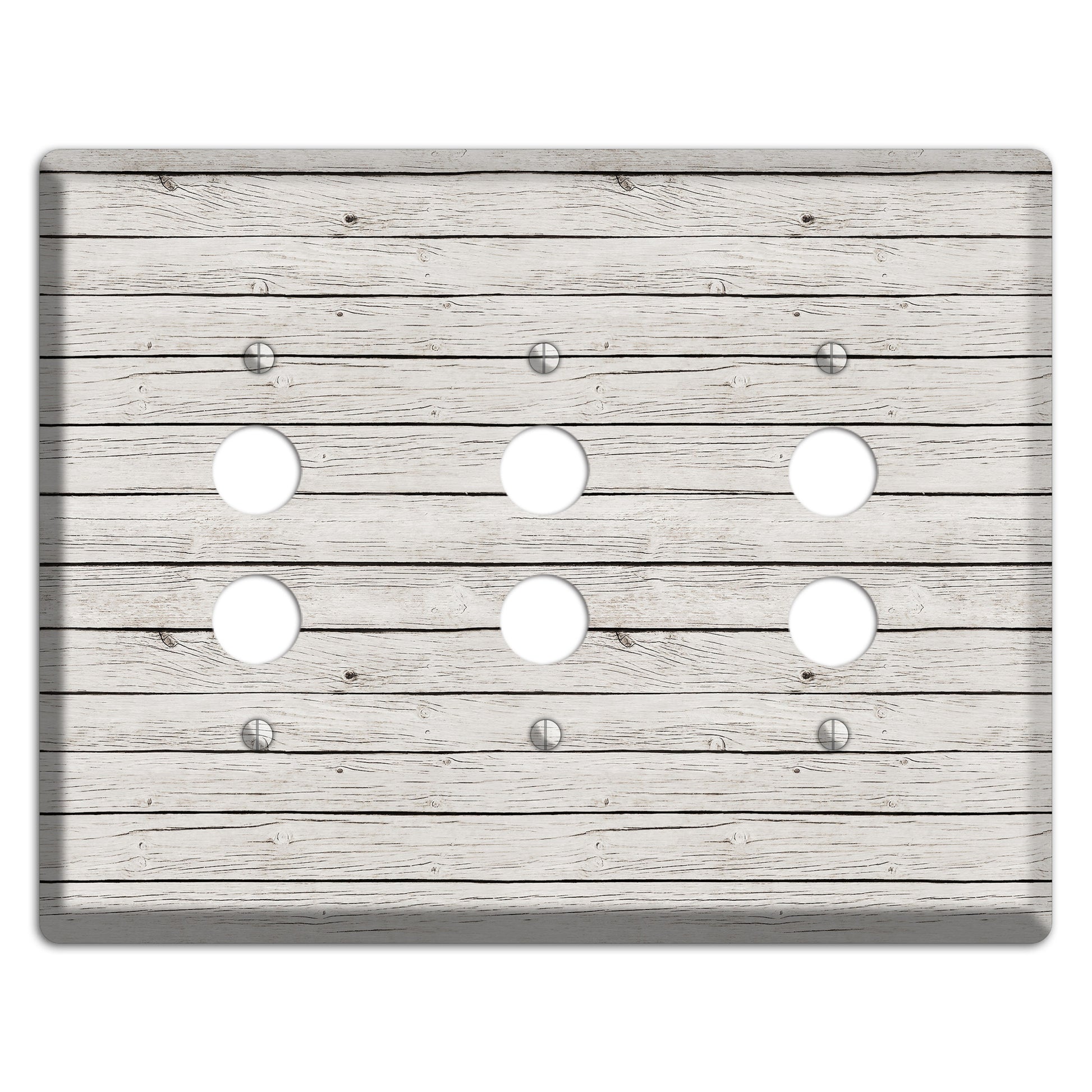 Cloudy Antique 3 Pushbutton Wallplate