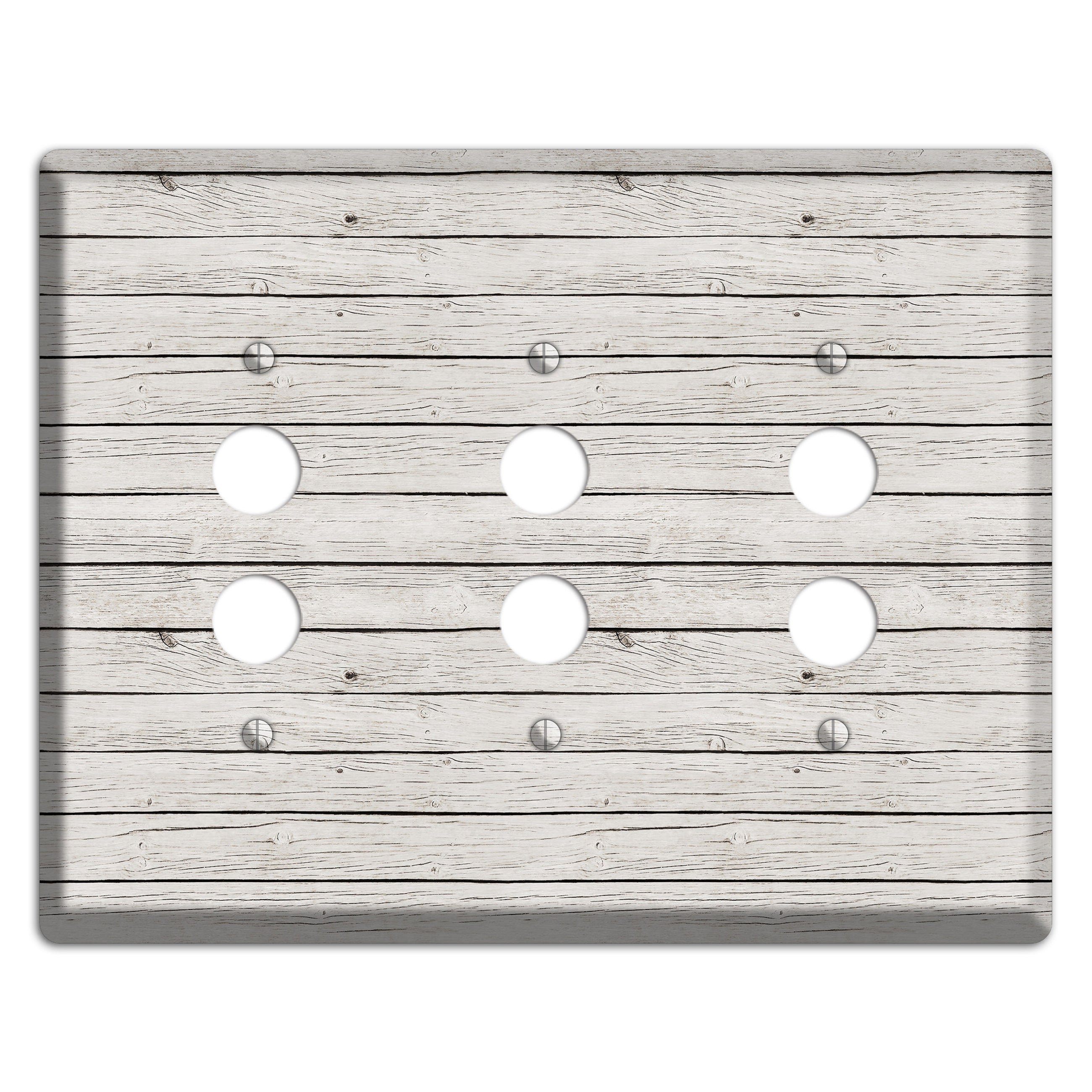 Cloudy Antique 3 Pushbutton Wallplate