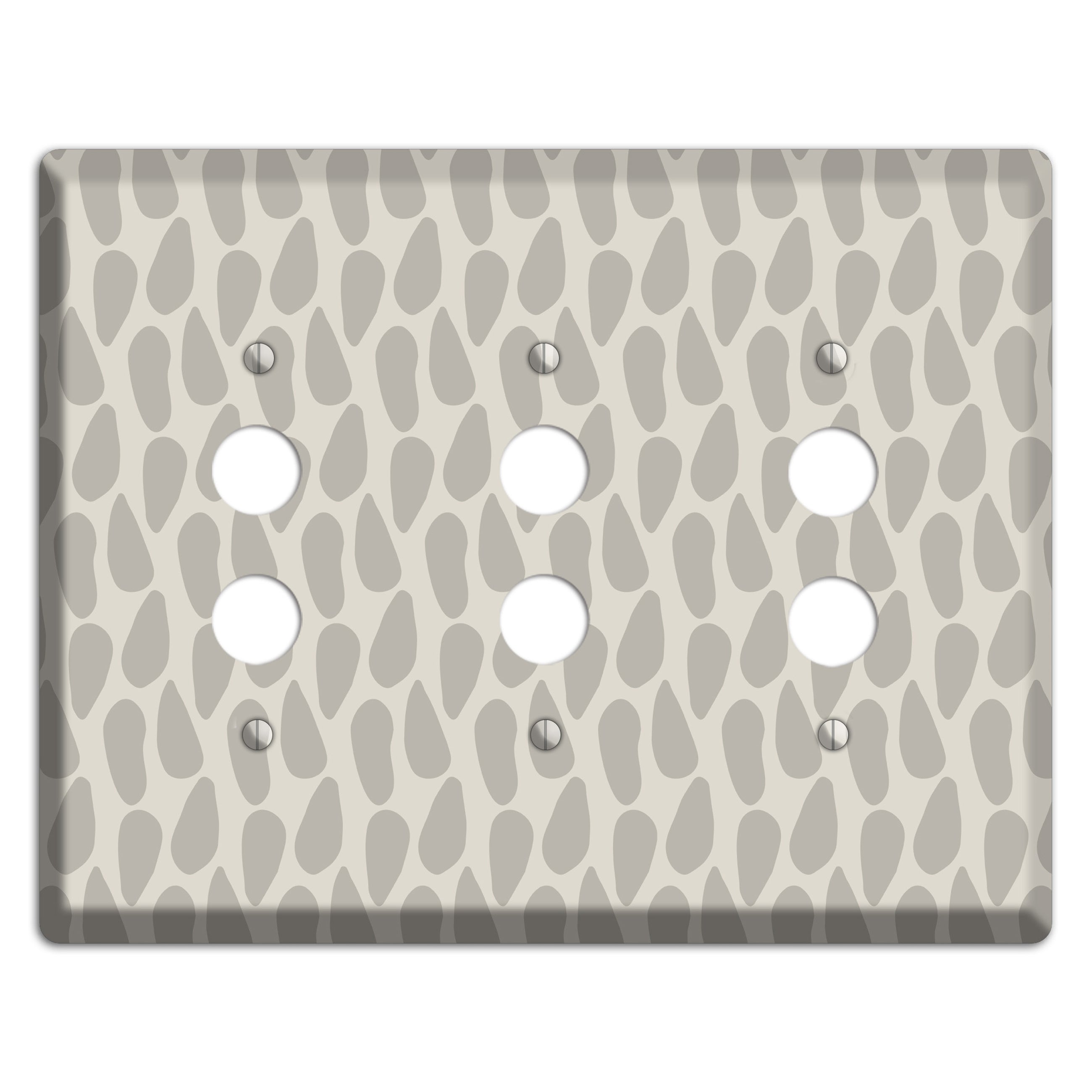 Simple Scandanavian Style DD 3 Pushbutton Wallplate