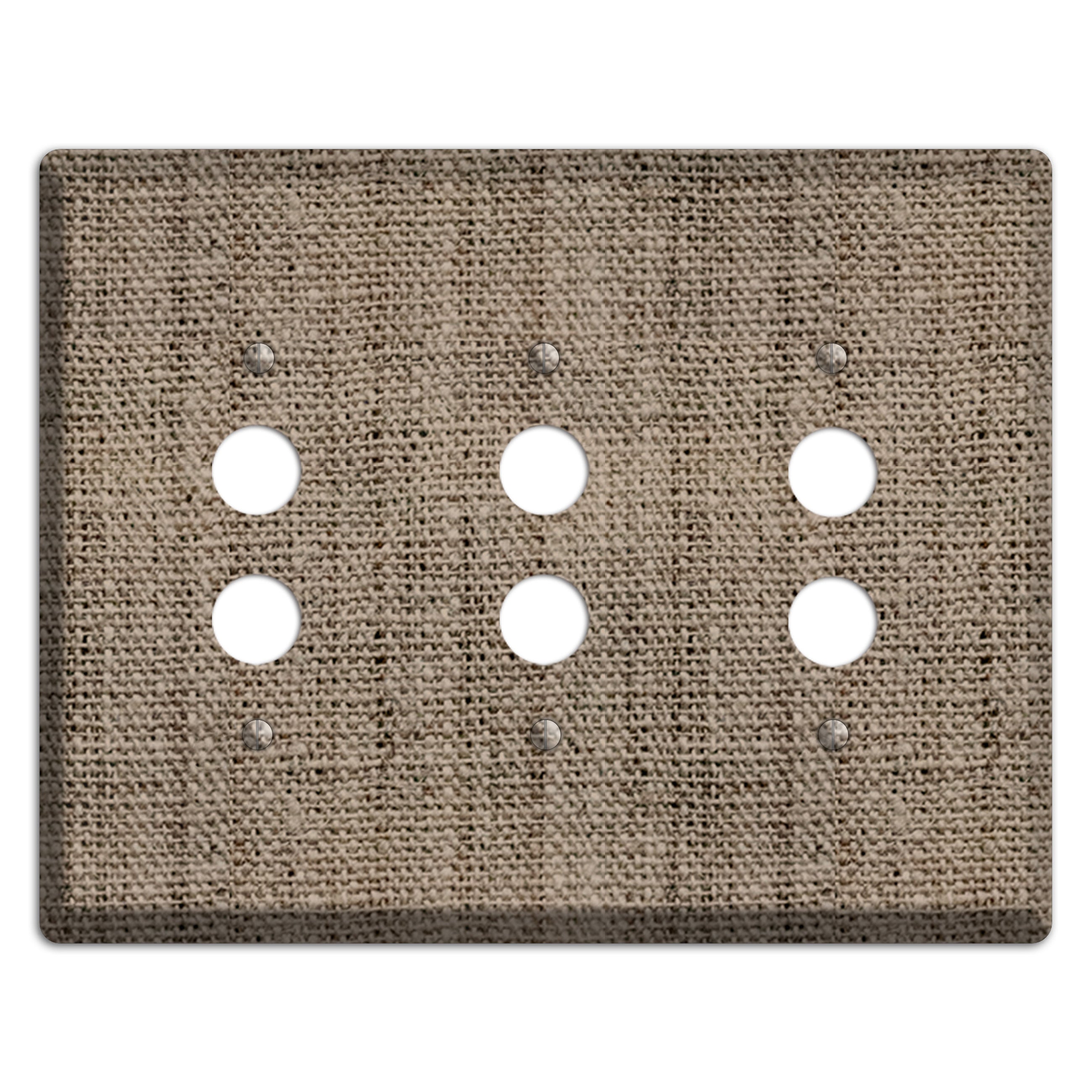 Sand Dune Burlap 3 Pushbutton Wallplate