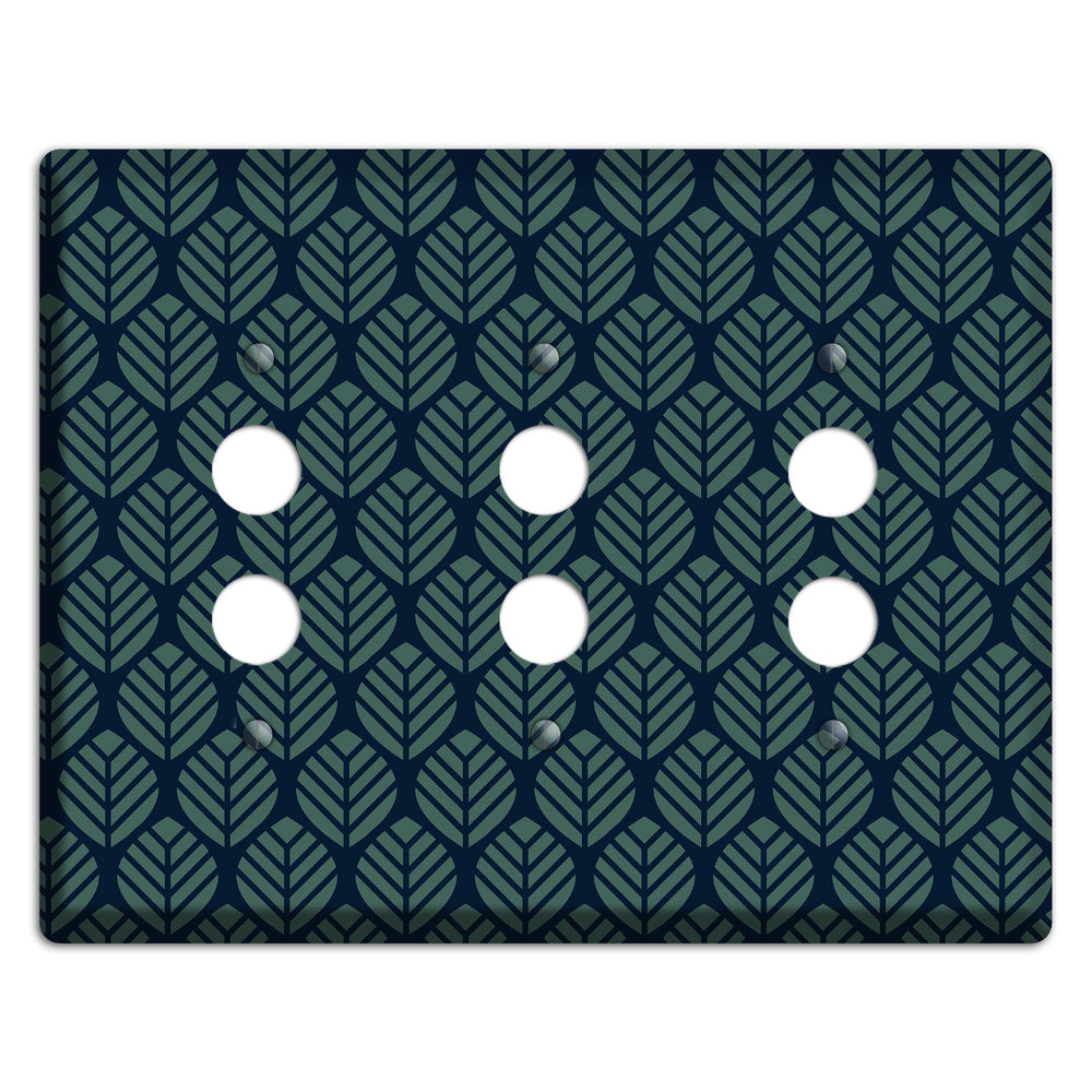 Leaves Style T 3 Pushbutton Wallplate