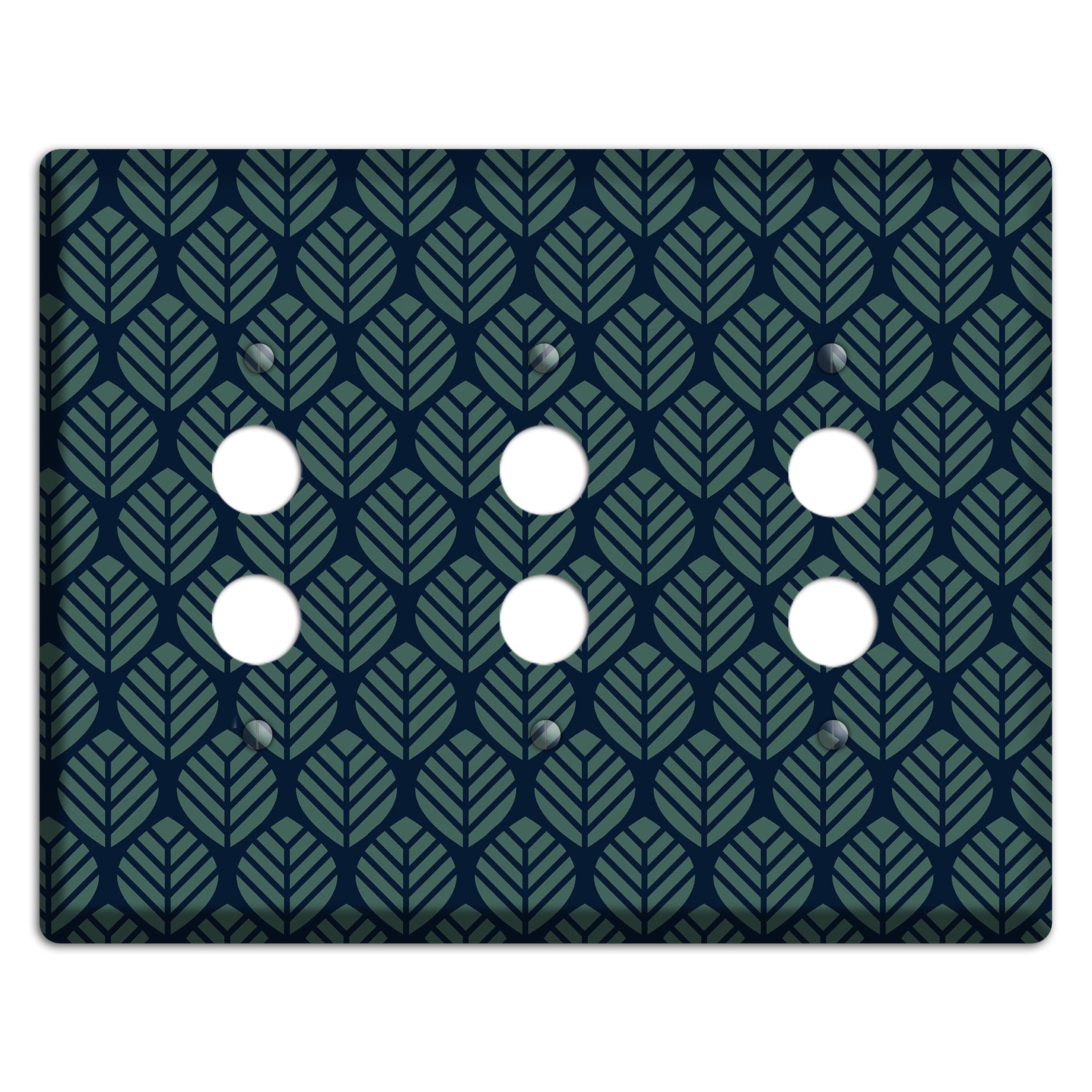 Leaves Style T 3 Pushbutton Wallplate