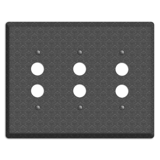 Dark Grey Cartouche 3 Pushbutton Wallplate