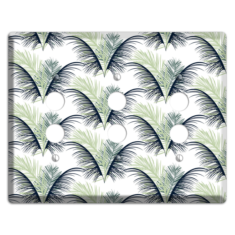 Leaves Style II 3 Pushbutton Wallplate